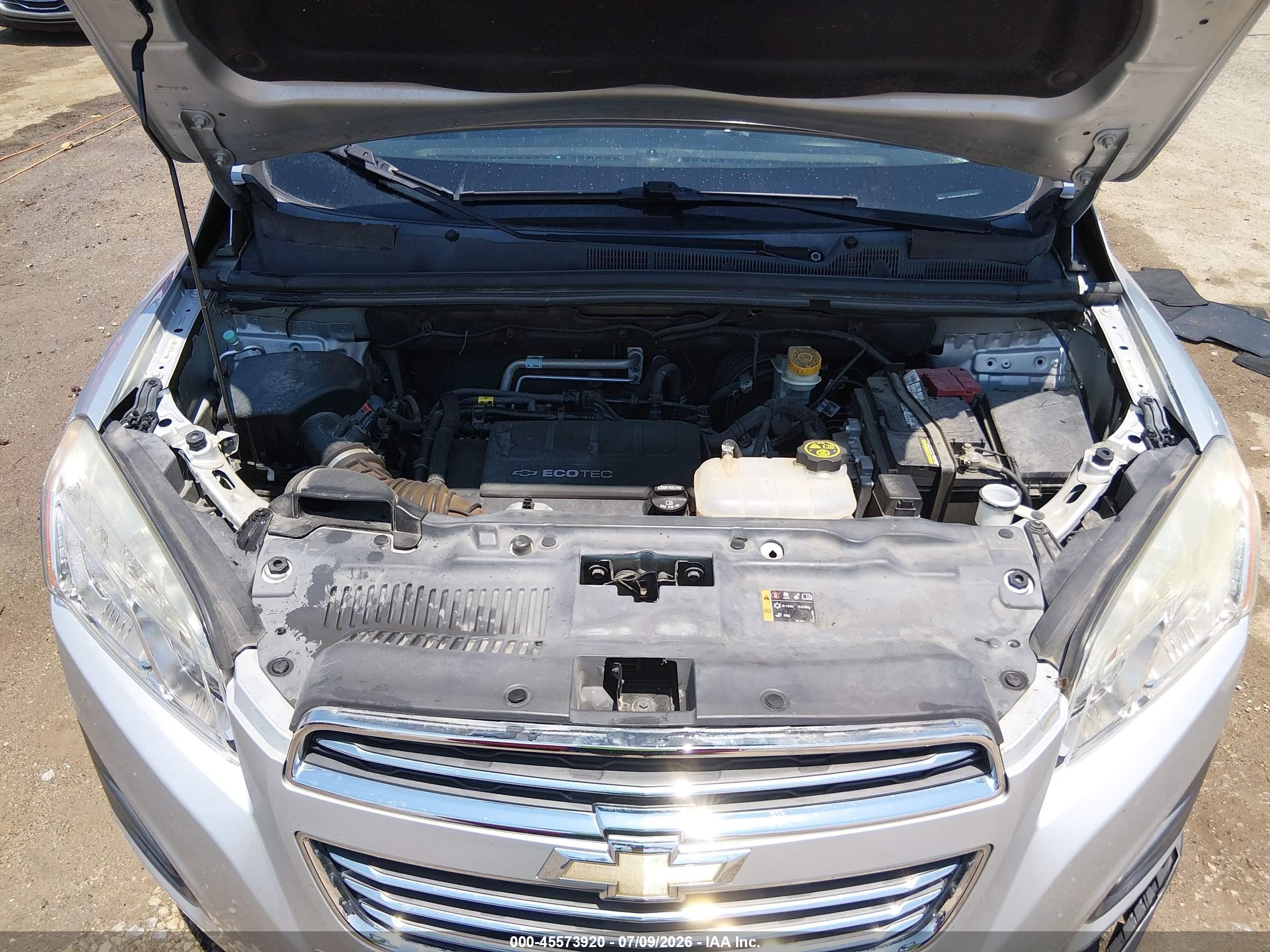 2015 Chevrolet Trax Lt Silver vin: 3GNCJLSB3FL243315