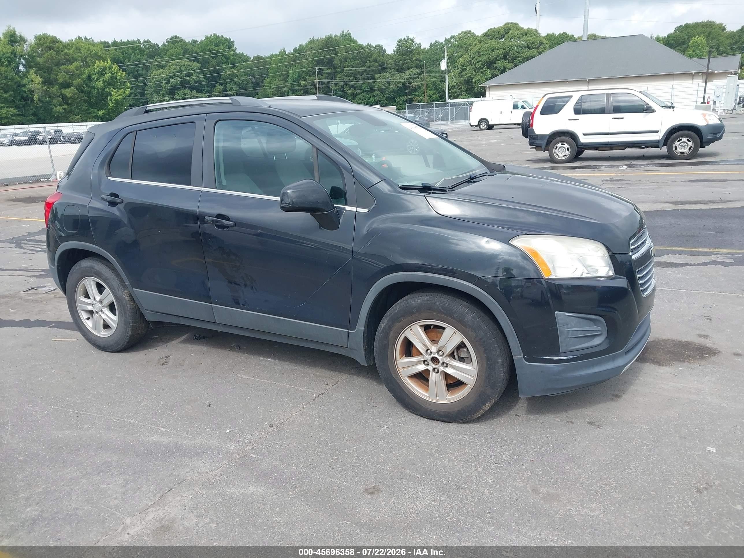 2015 Chevrolet Trax Lt Black vin: 3GNCJLSB4FL212588