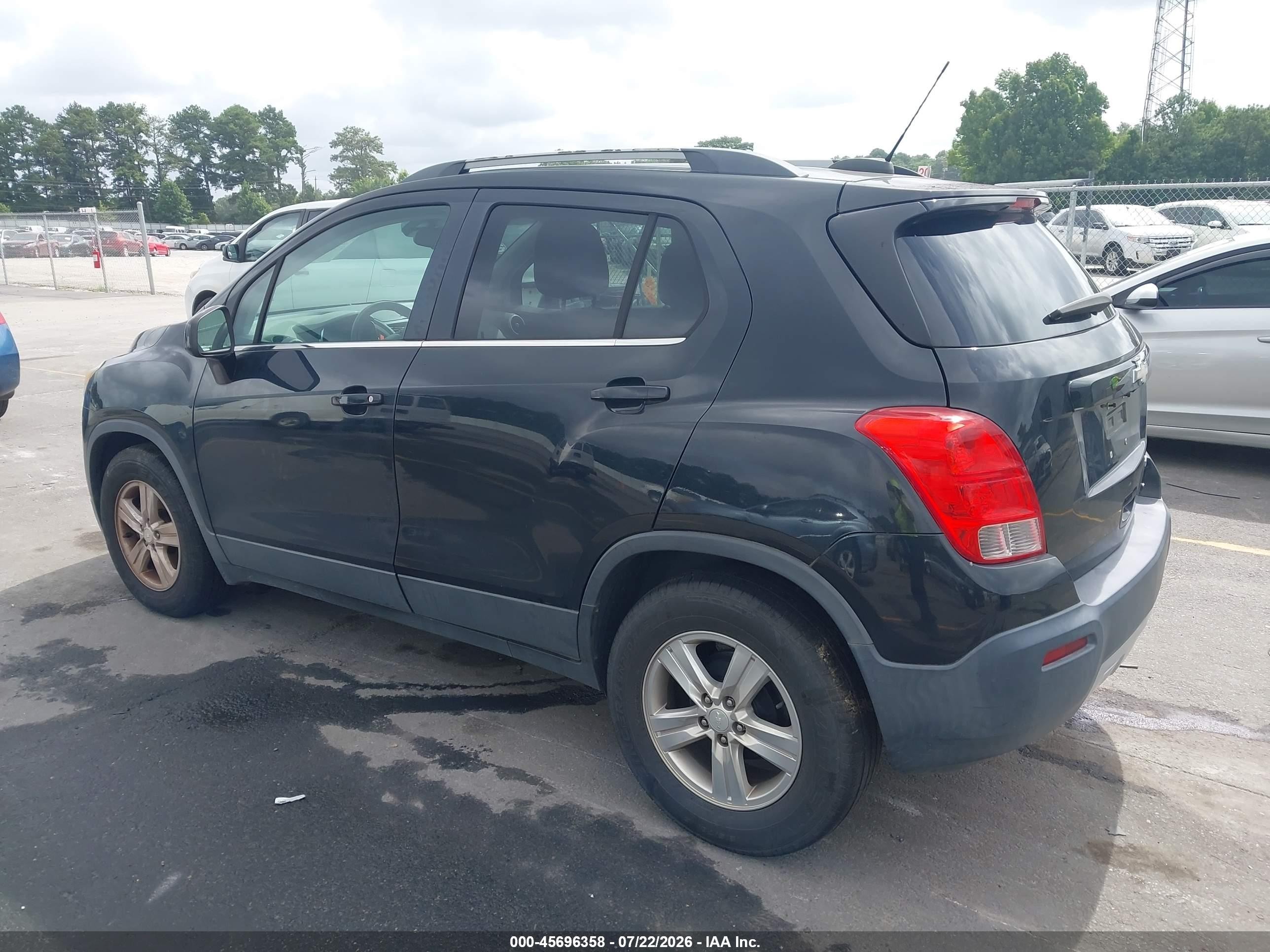 2015 Chevrolet Trax Lt Черный vin: 3GNCJLSB4FL212588