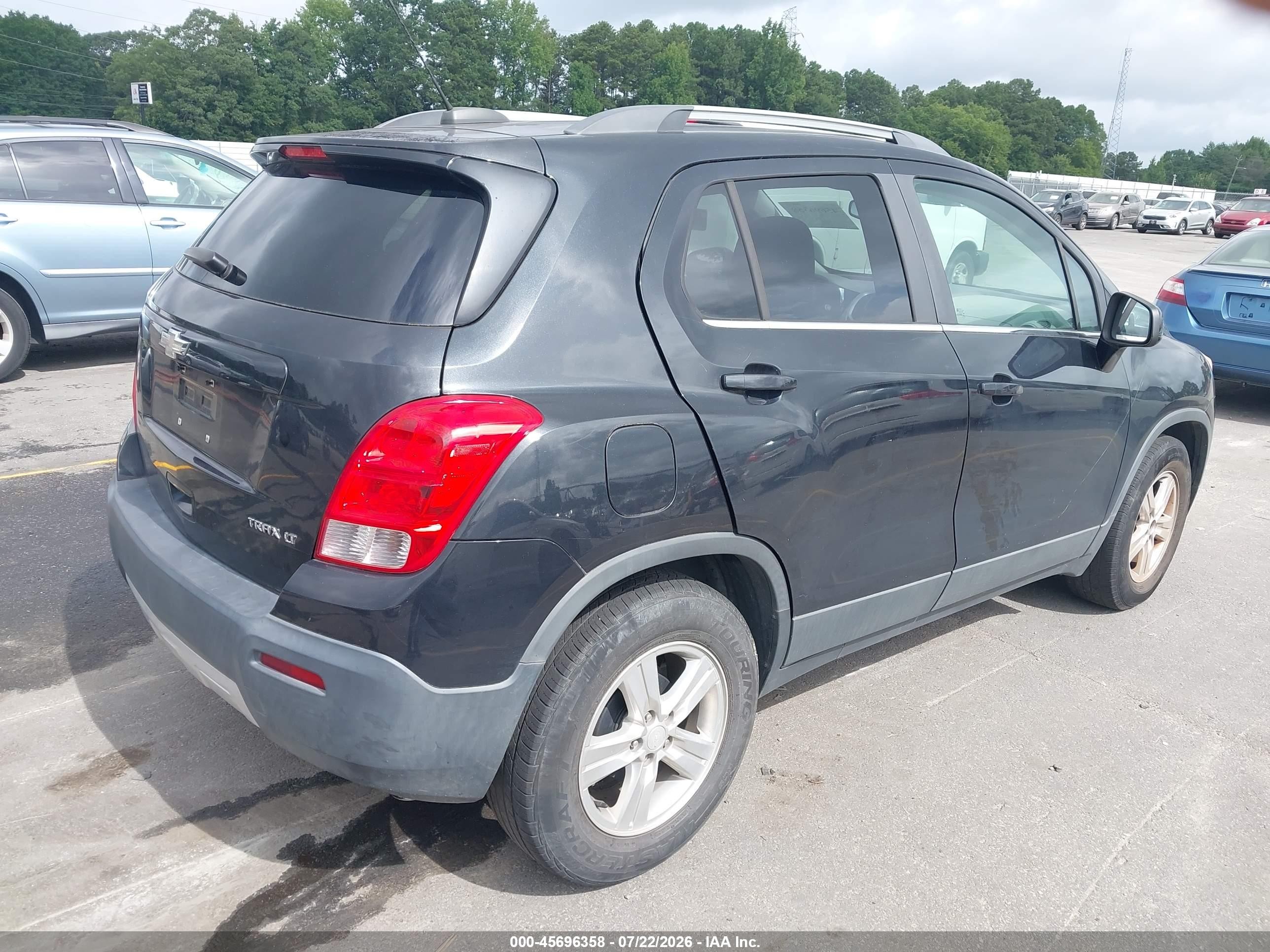 2015 Chevrolet Trax Lt Черный vin: 3GNCJLSB4FL212588