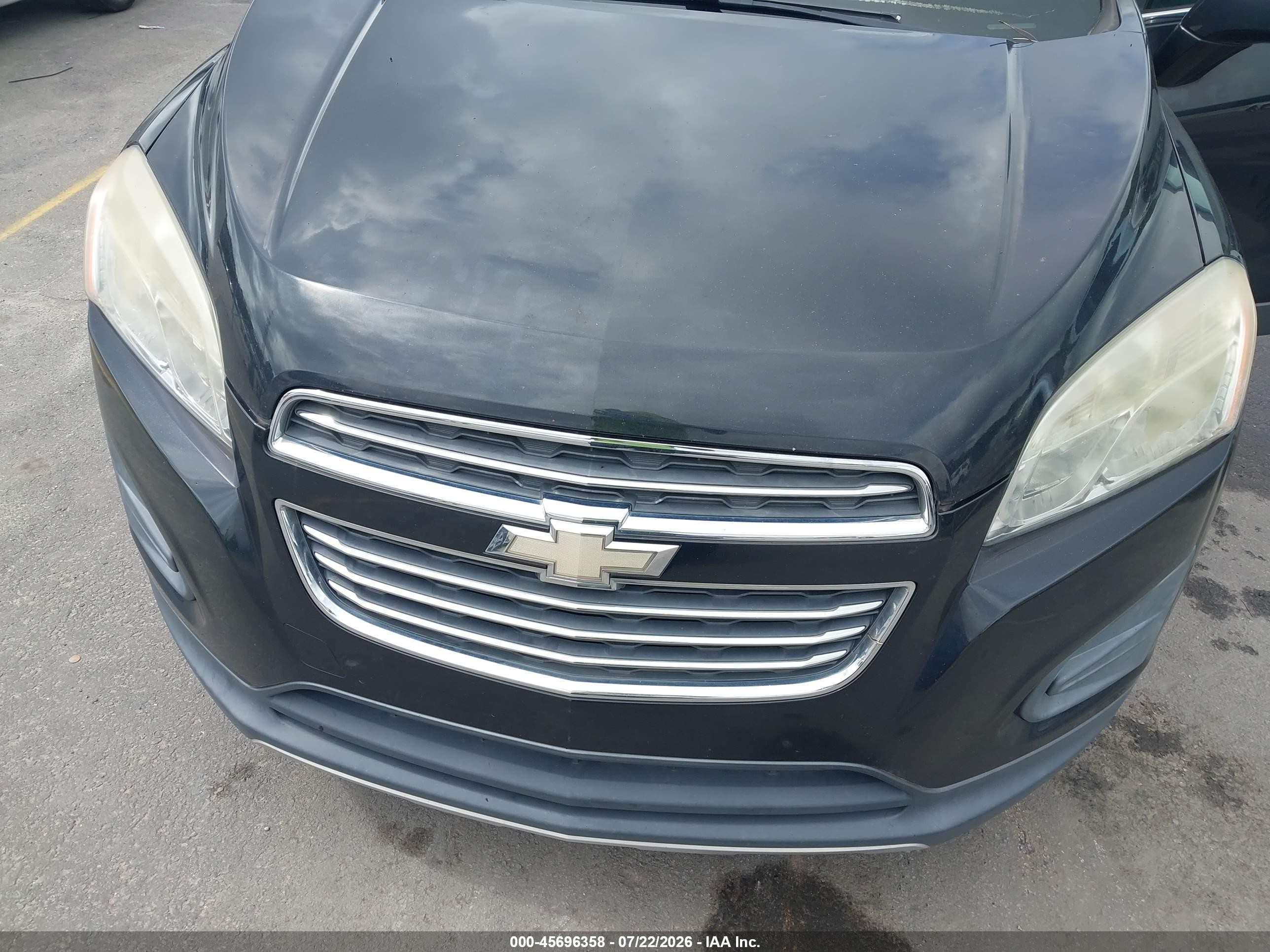 2015 Chevrolet Trax Lt Черный vin: 3GNCJLSB4FL212588
