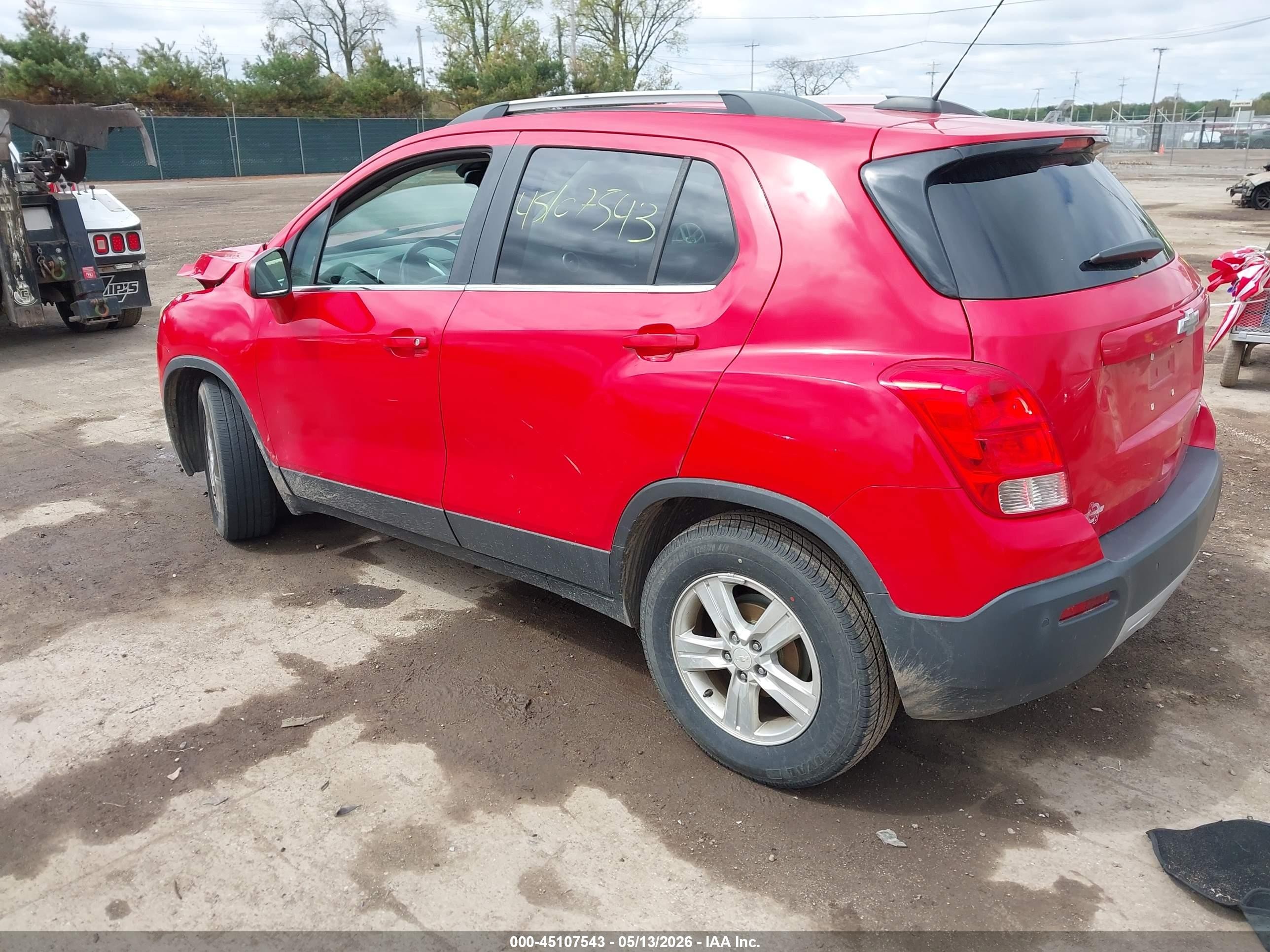 2015 Chevrolet Trax Lt Red vin: 3GNCJLSB5FL239606