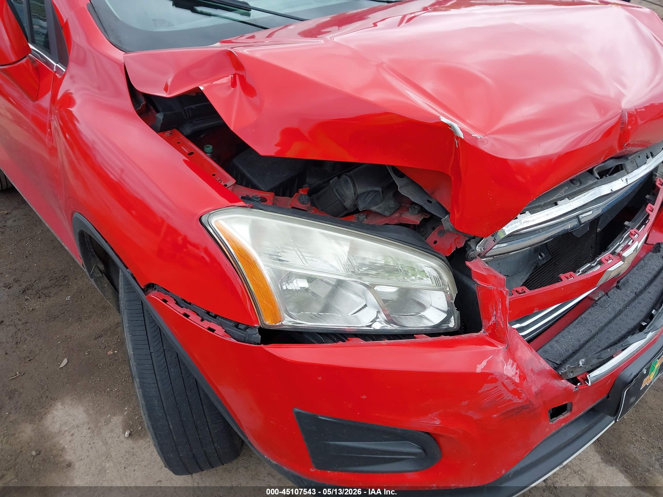 2015 Chevrolet Trax Lt Red vin: 3GNCJLSB5FL239606