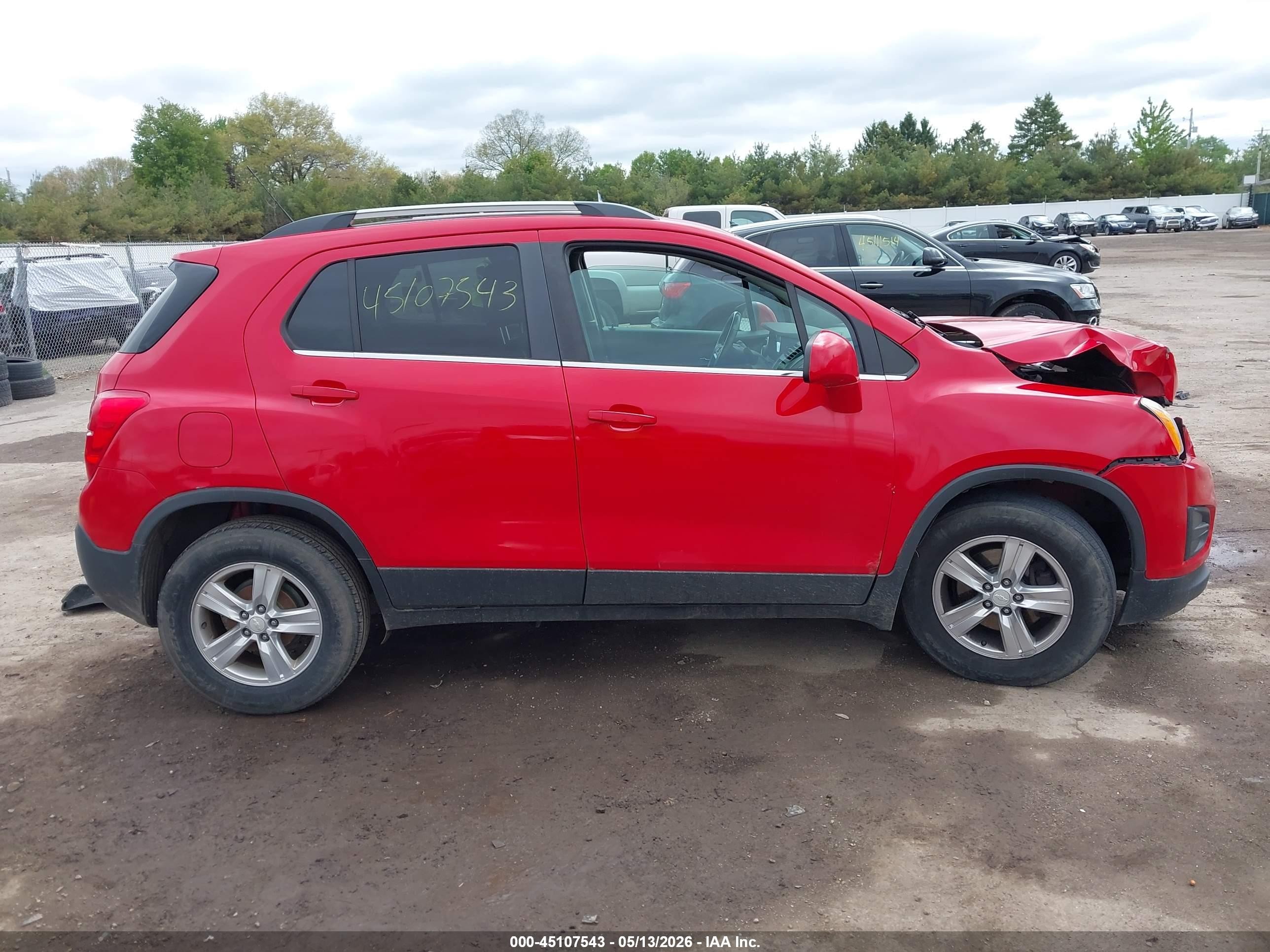 2015 Chevrolet Trax Lt Red vin: 3GNCJLSB5FL239606