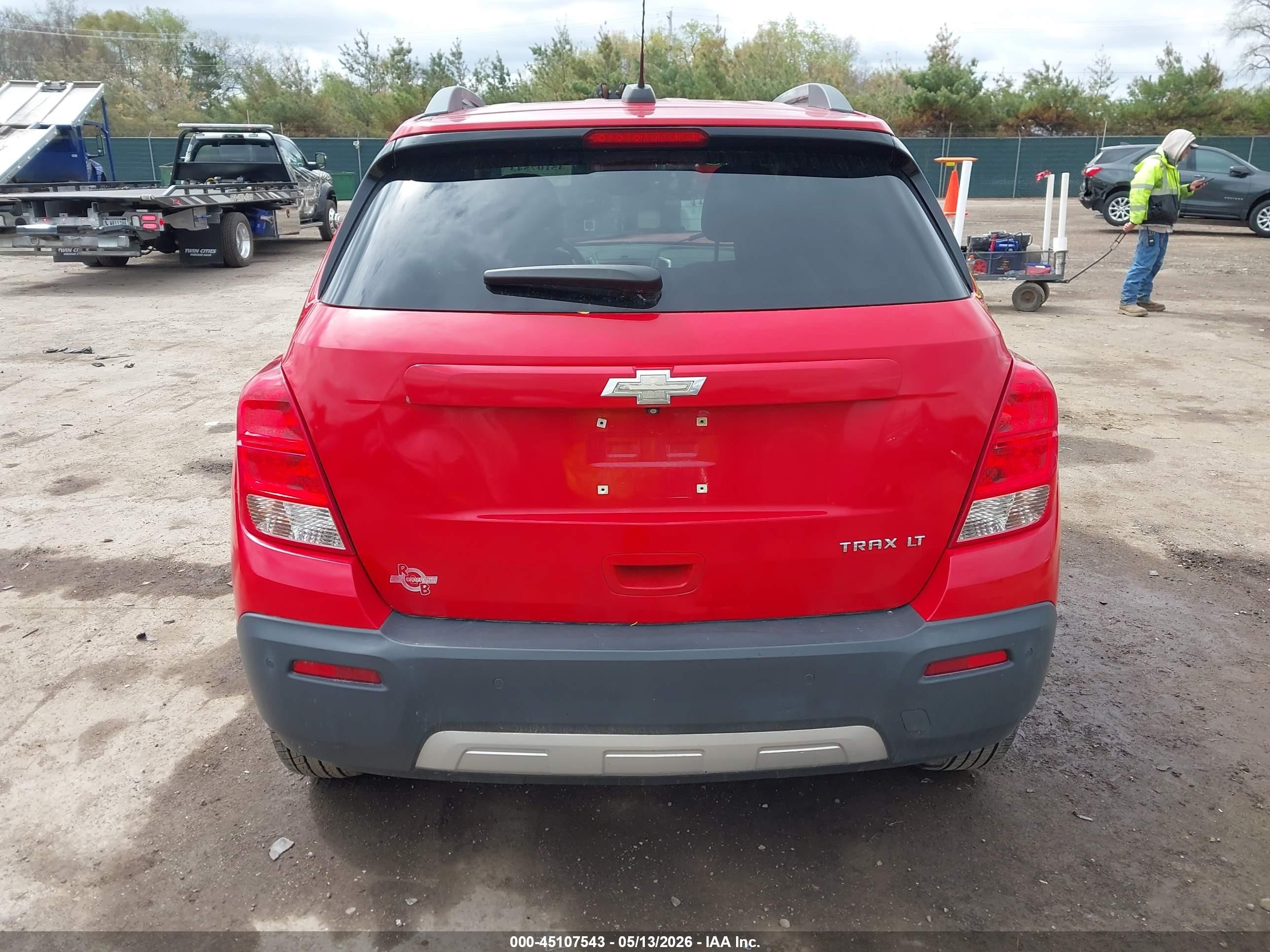 2015 Chevrolet Trax Lt Red vin: 3GNCJLSB5FL239606