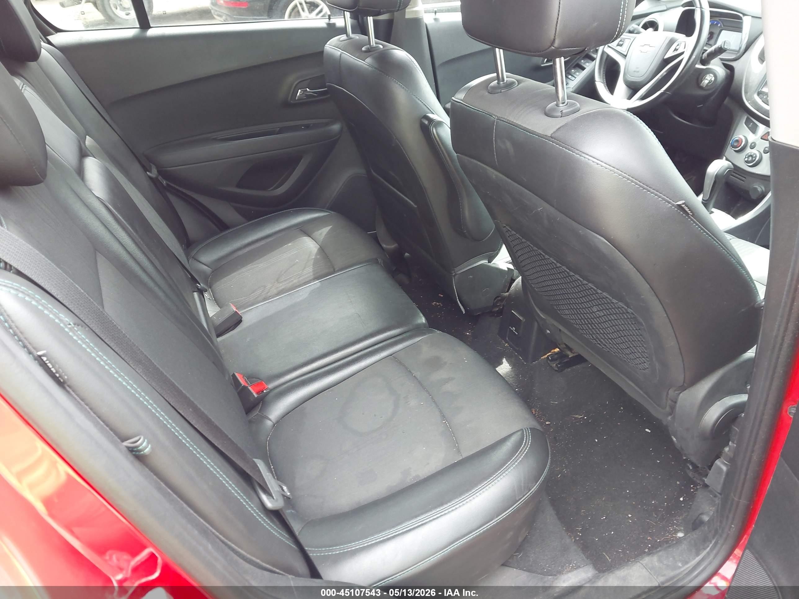 2015 Chevrolet Trax Lt Red vin: 3GNCJLSB5FL239606