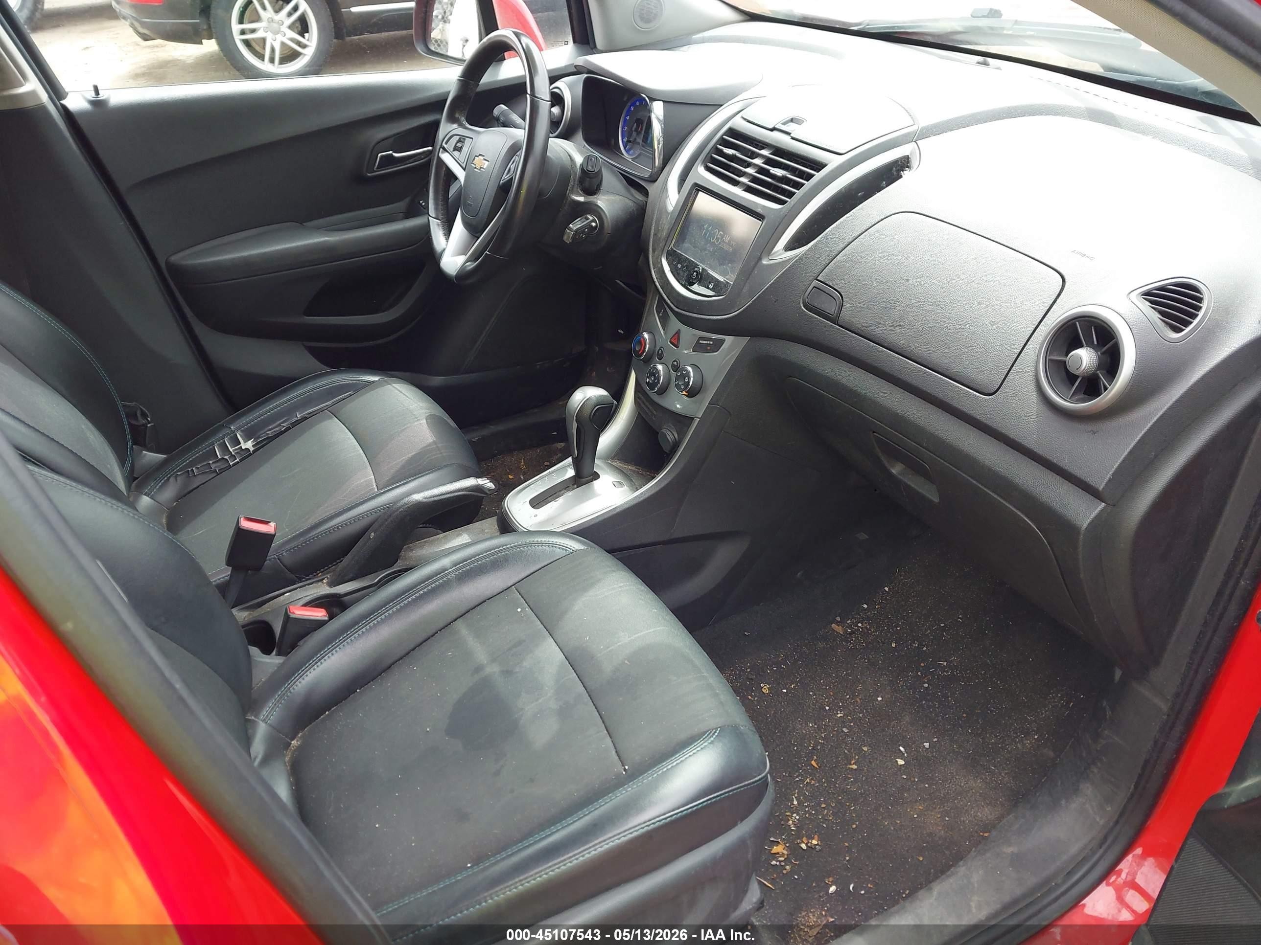 2015 Chevrolet Trax Lt Red vin: 3GNCJLSB5FL239606
