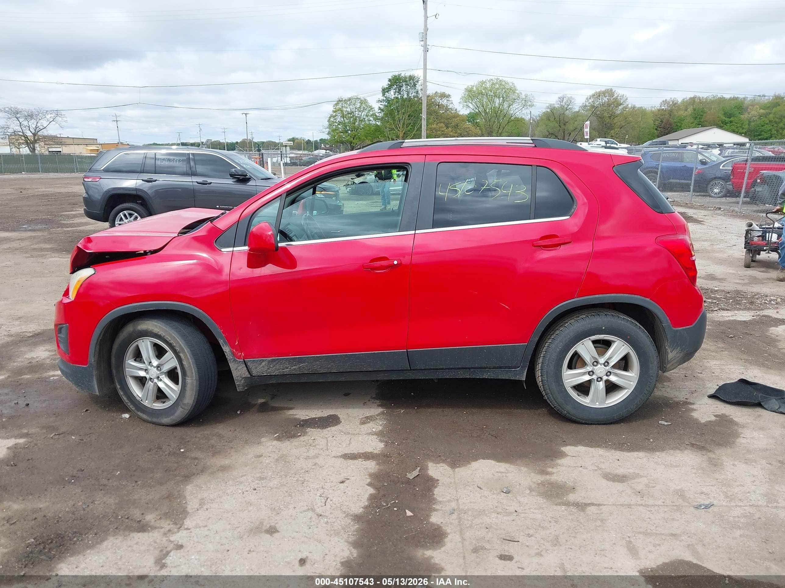 2015 Chevrolet Trax Lt Red vin: 3GNCJLSB5FL239606