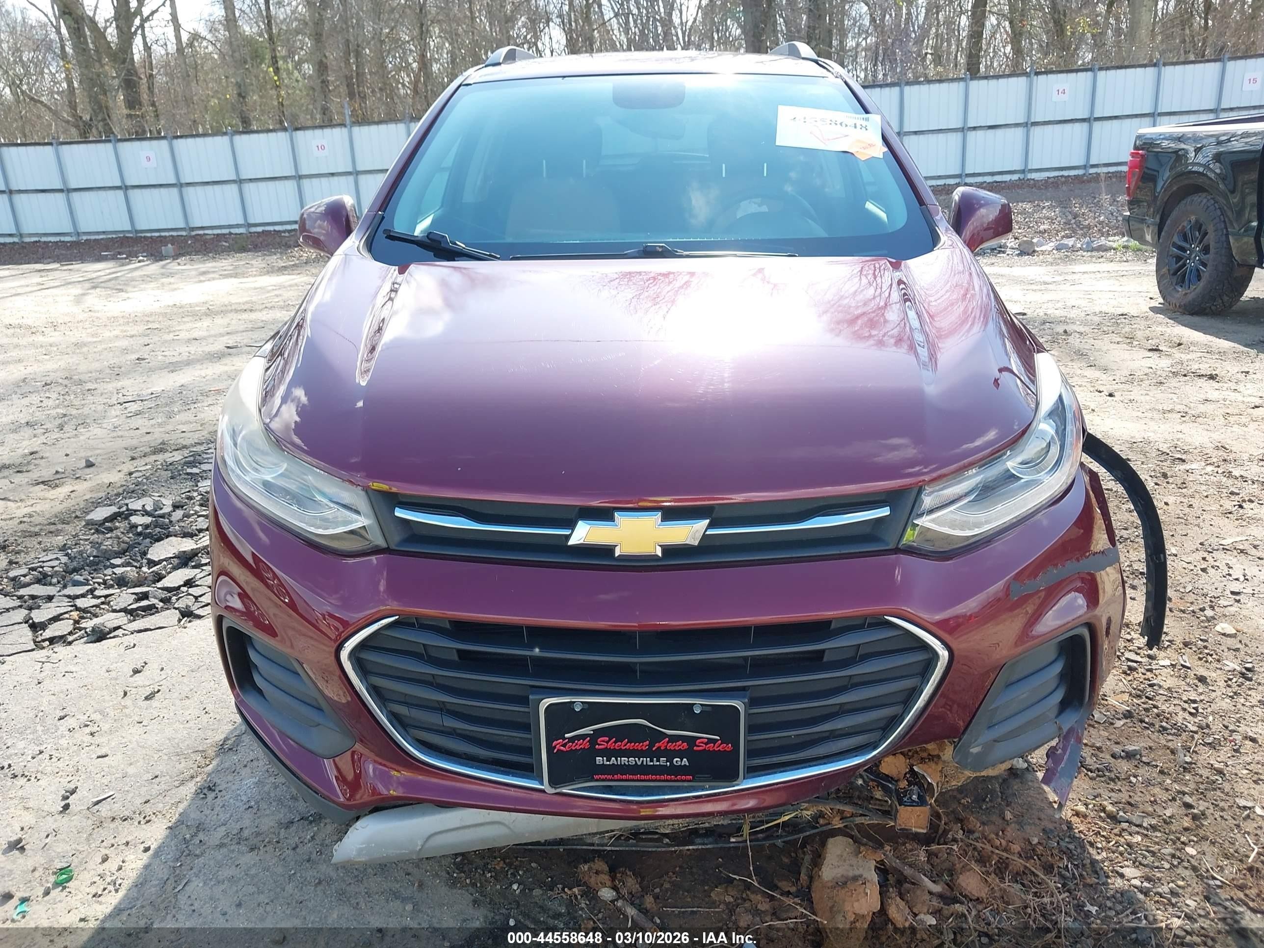 2017 Chevrolet Trax Lt Бордовый vin: 3GNCJLSB5HL165686