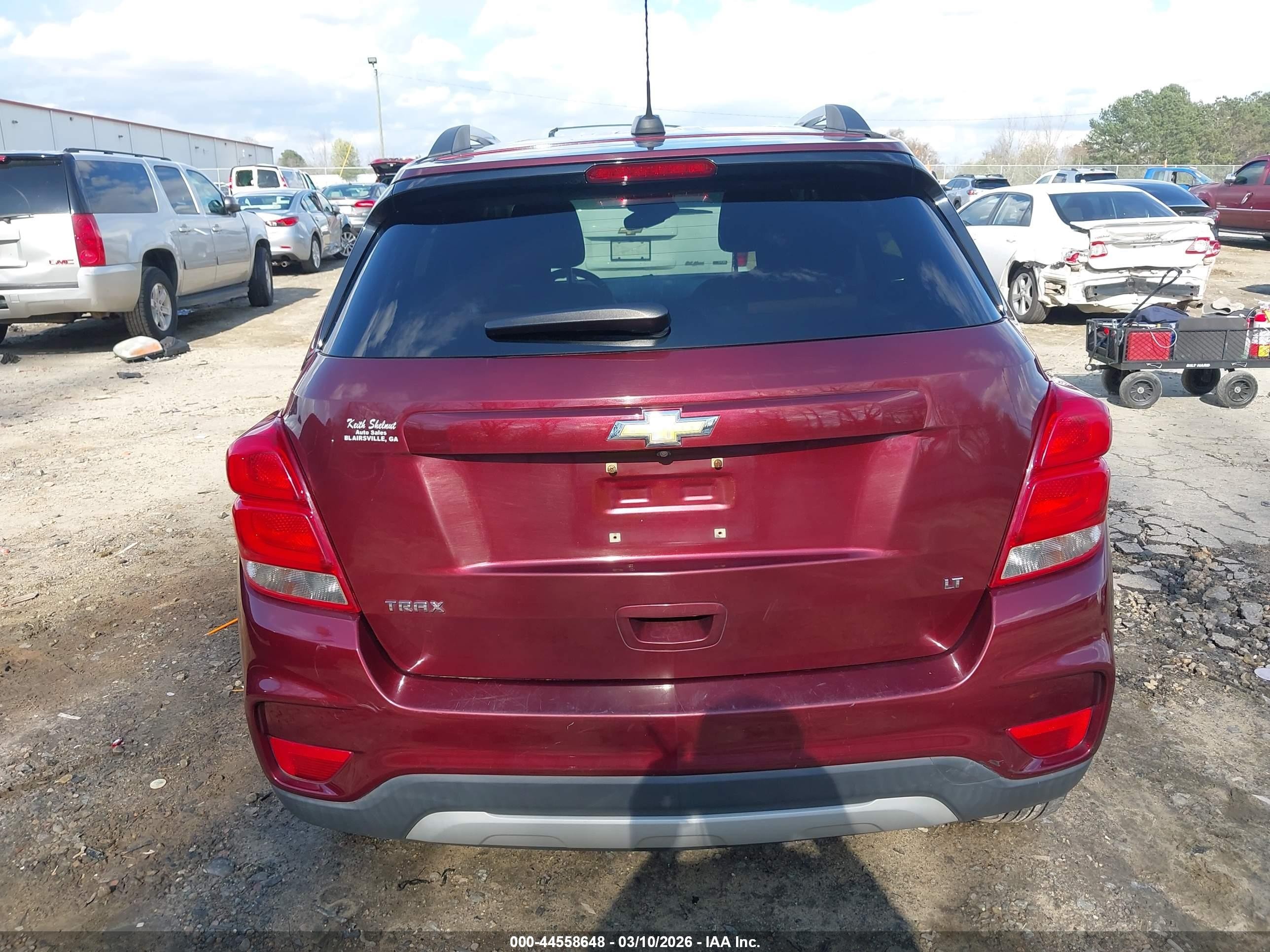 2017 Chevrolet Trax Lt Бордовый vin: 3GNCJLSB5HL165686