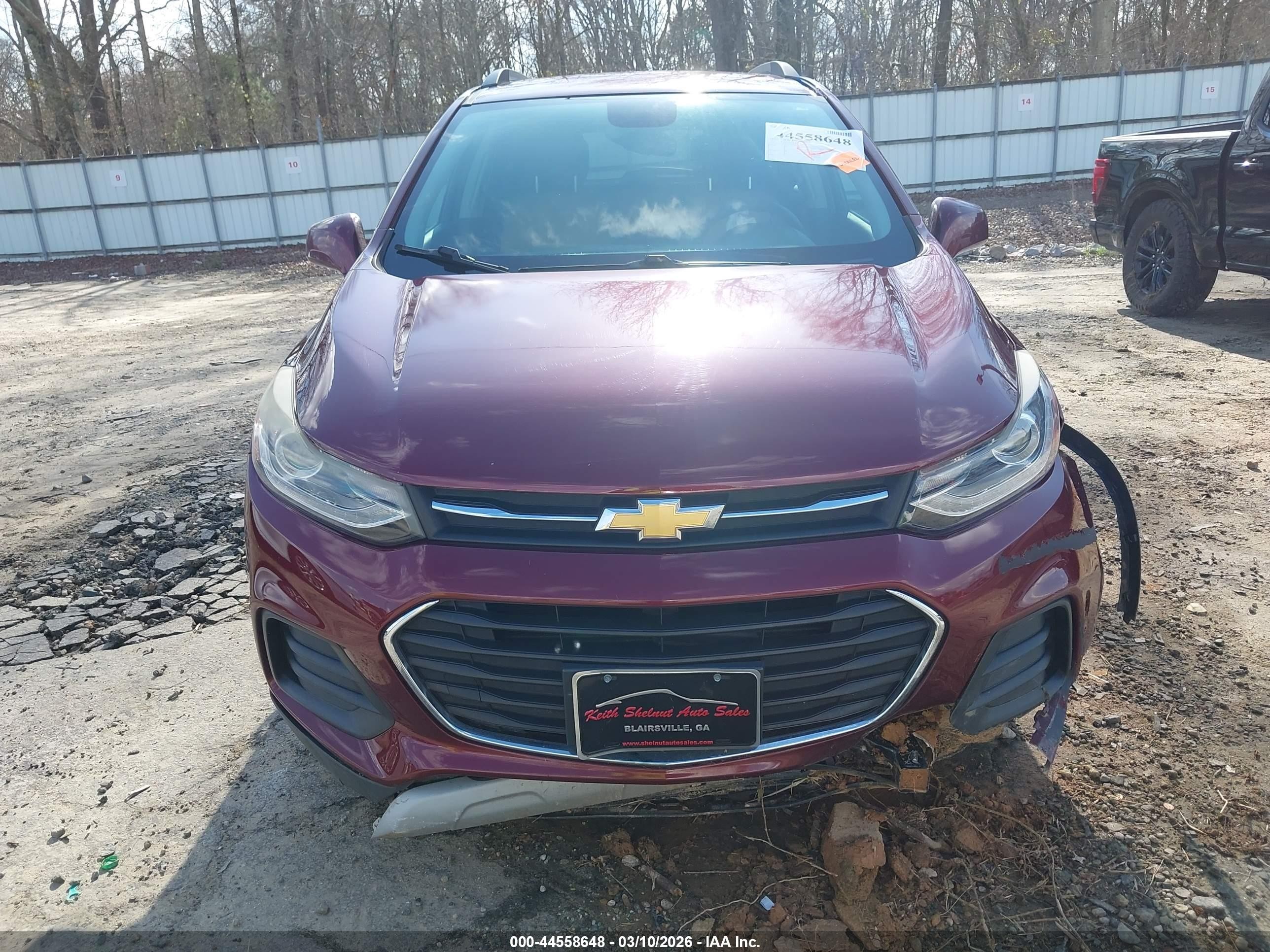 2017 Chevrolet Trax Lt Бордовый vin: 3GNCJLSB5HL165686