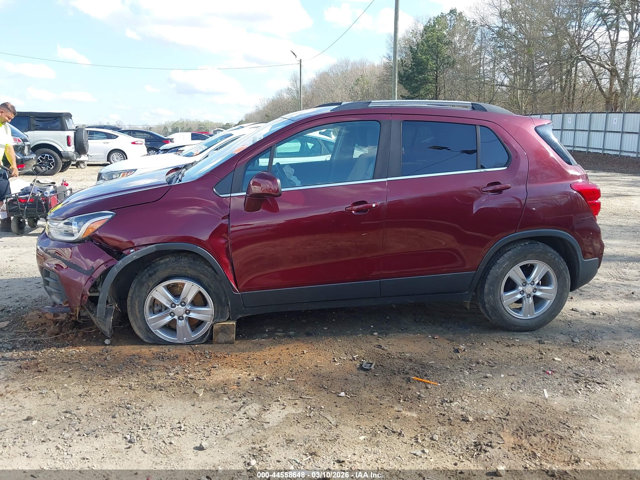 2017 Chevrolet Trax Lt Бордовый vin: 3GNCJLSB5HL165686