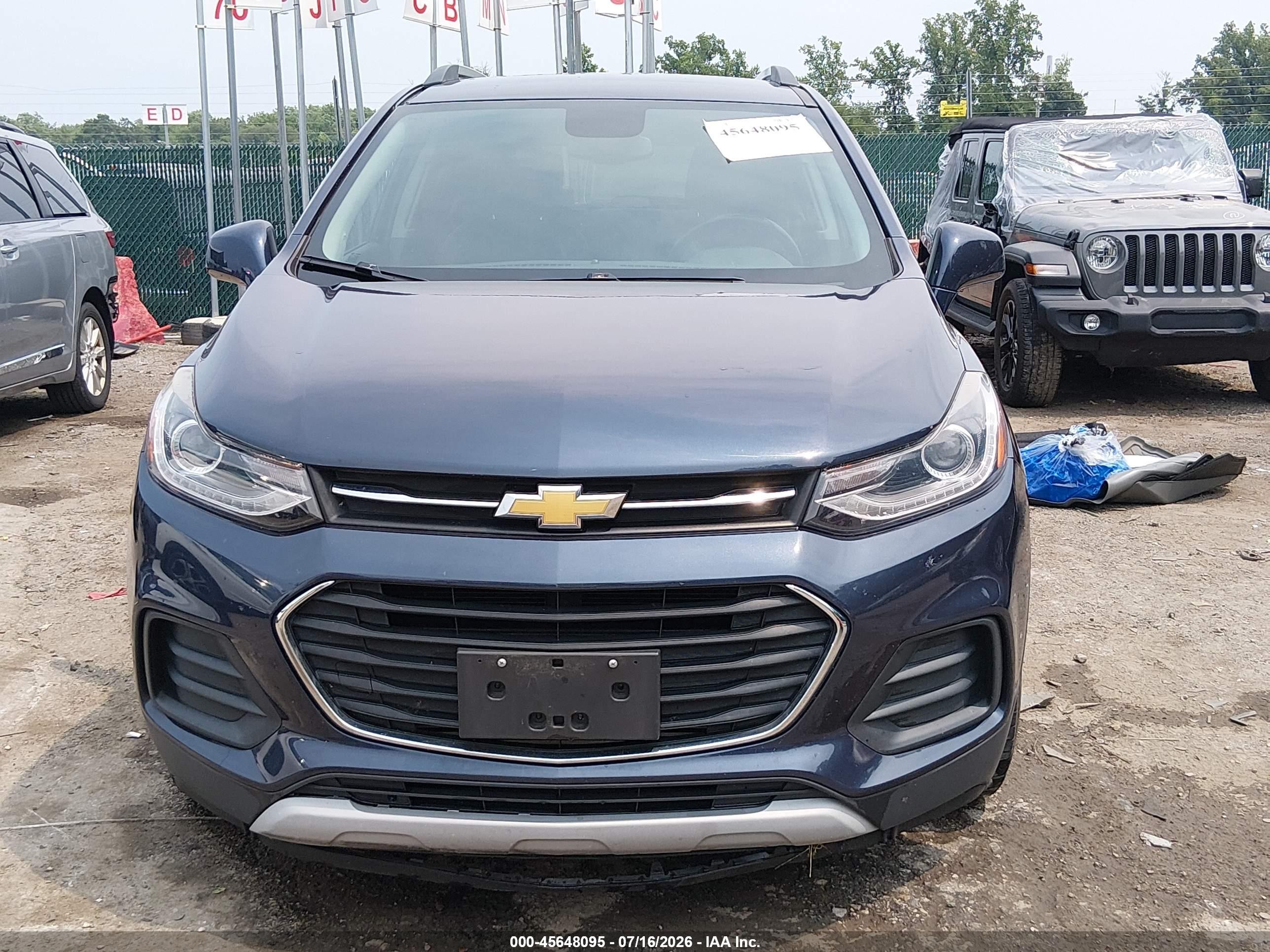 2018 Chevrolet Trax Lt Blue vin: 3GNCJLSB5JL373542