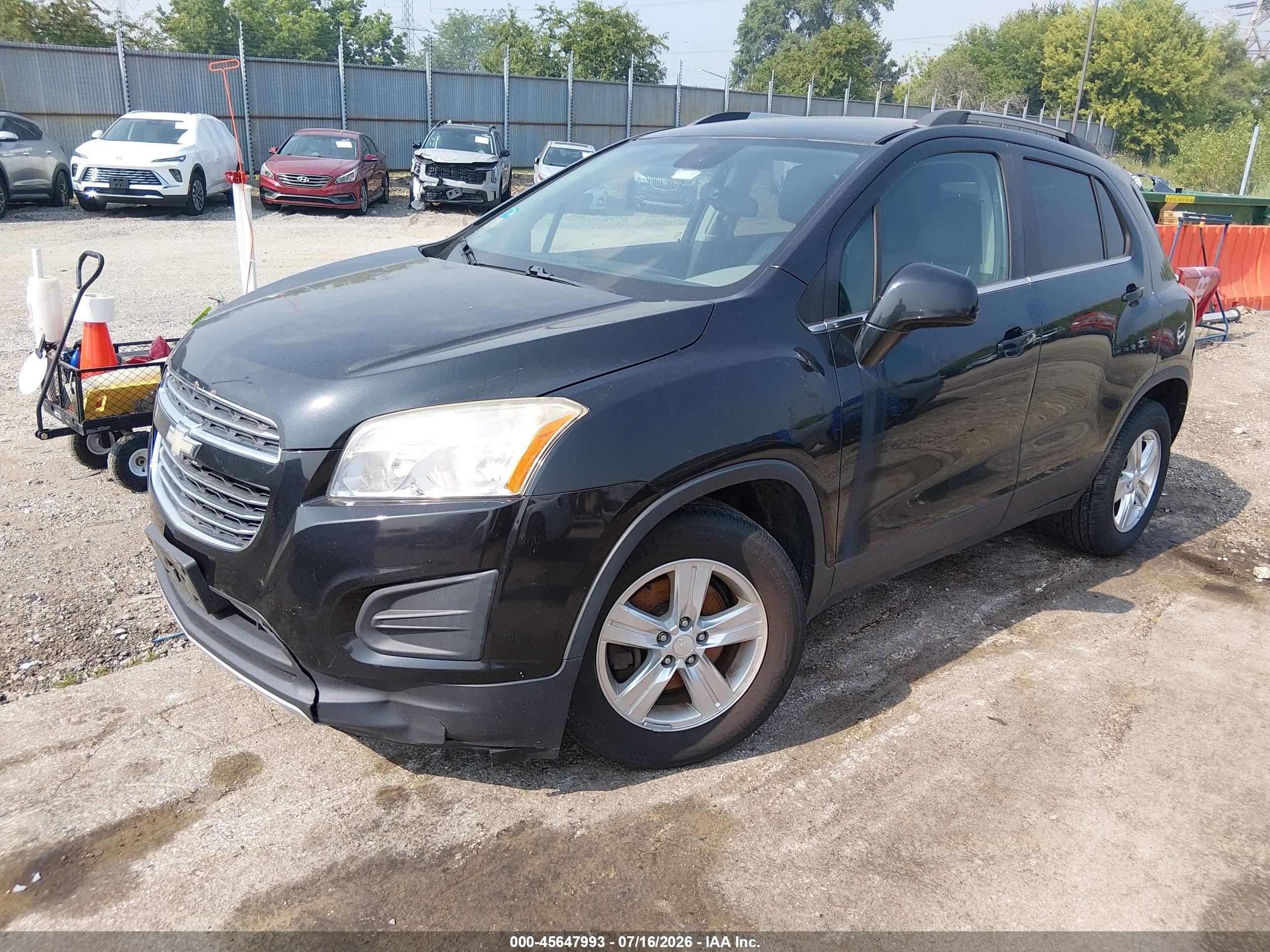 2015 Chevrolet Trax Lt Black vin: 3GNCJLSB7FL243964