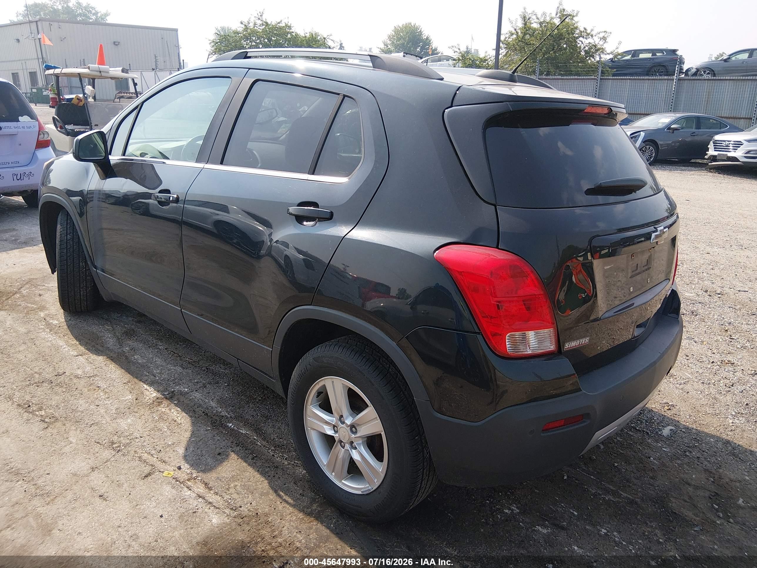 2015 Chevrolet Trax Lt Black vin: 3GNCJLSB7FL243964