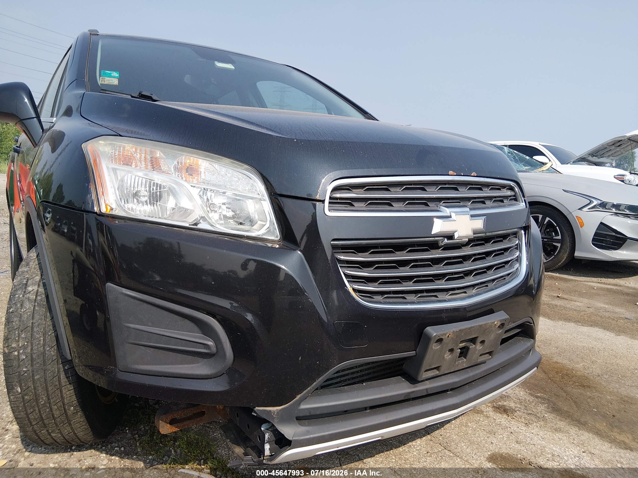 2015 Chevrolet Trax Lt Black vin: 3GNCJLSB7FL243964