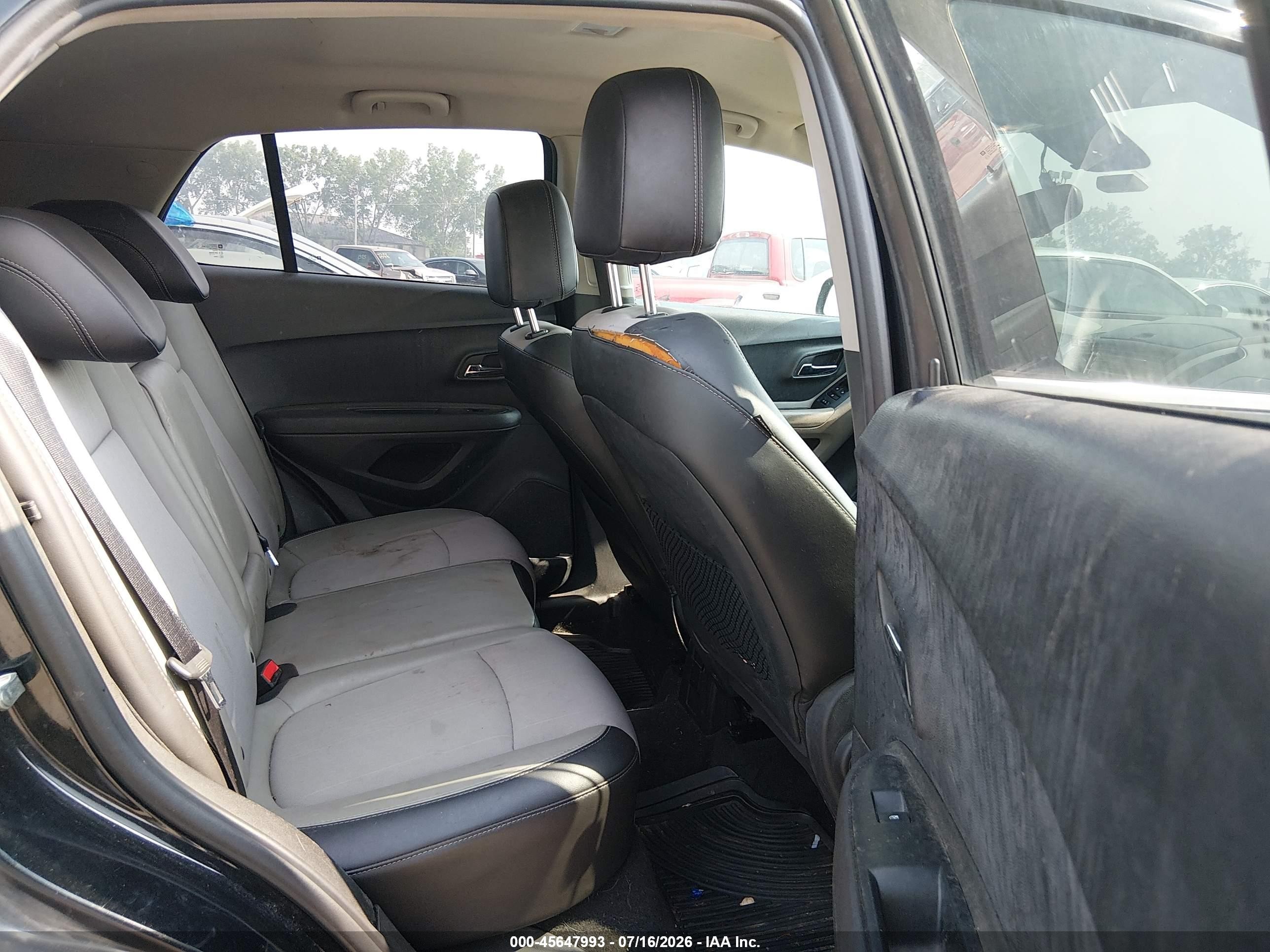 2015 Chevrolet Trax Lt Black vin: 3GNCJLSB7FL243964