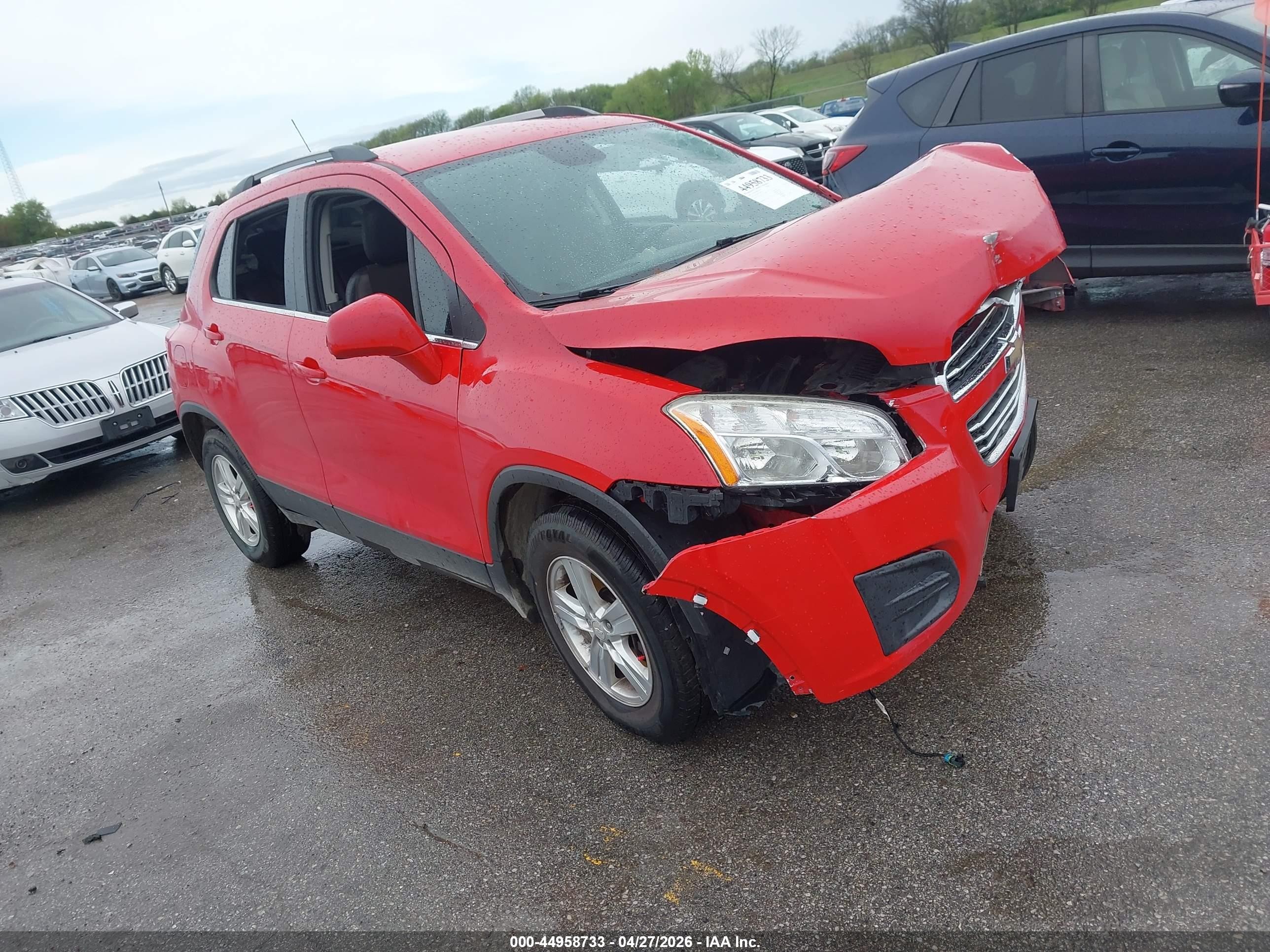 2015 Chevrolet Trax Lt Red vin: 3GNCJLSB7FL244404