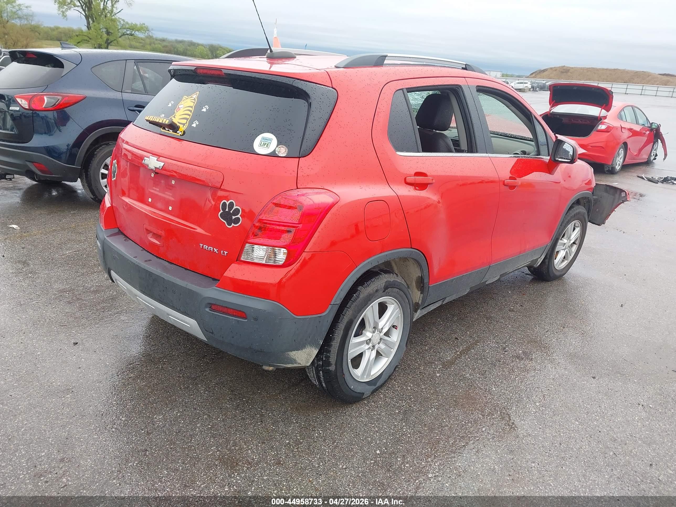 2015 Chevrolet Trax Lt Red vin: 3GNCJLSB7FL244404