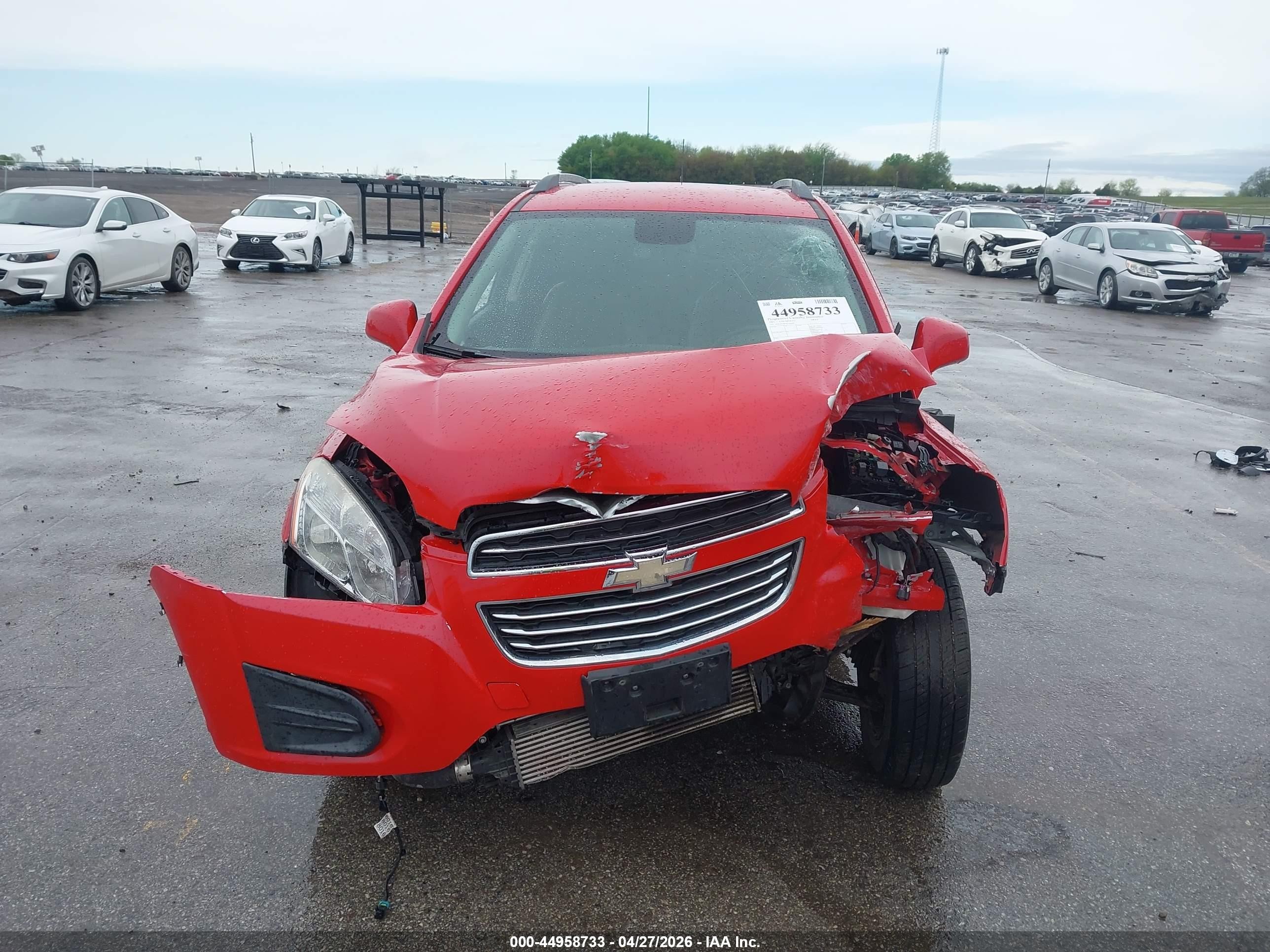 2015 Chevrolet Trax Lt Red vin: 3GNCJLSB7FL244404
