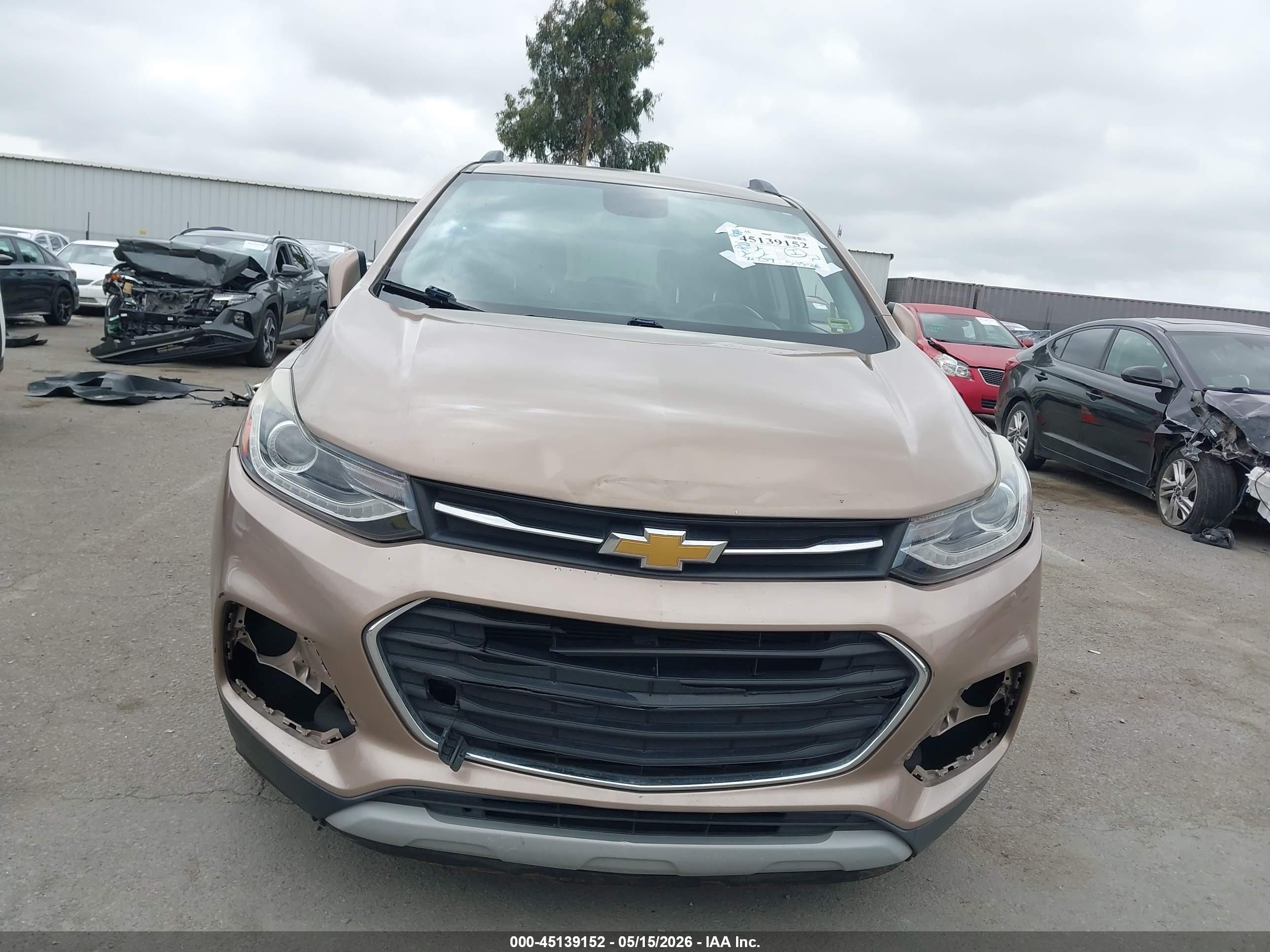 2018 Chevrolet Trax Lt Коричневый vin: 3GNCJLSB7JL310782