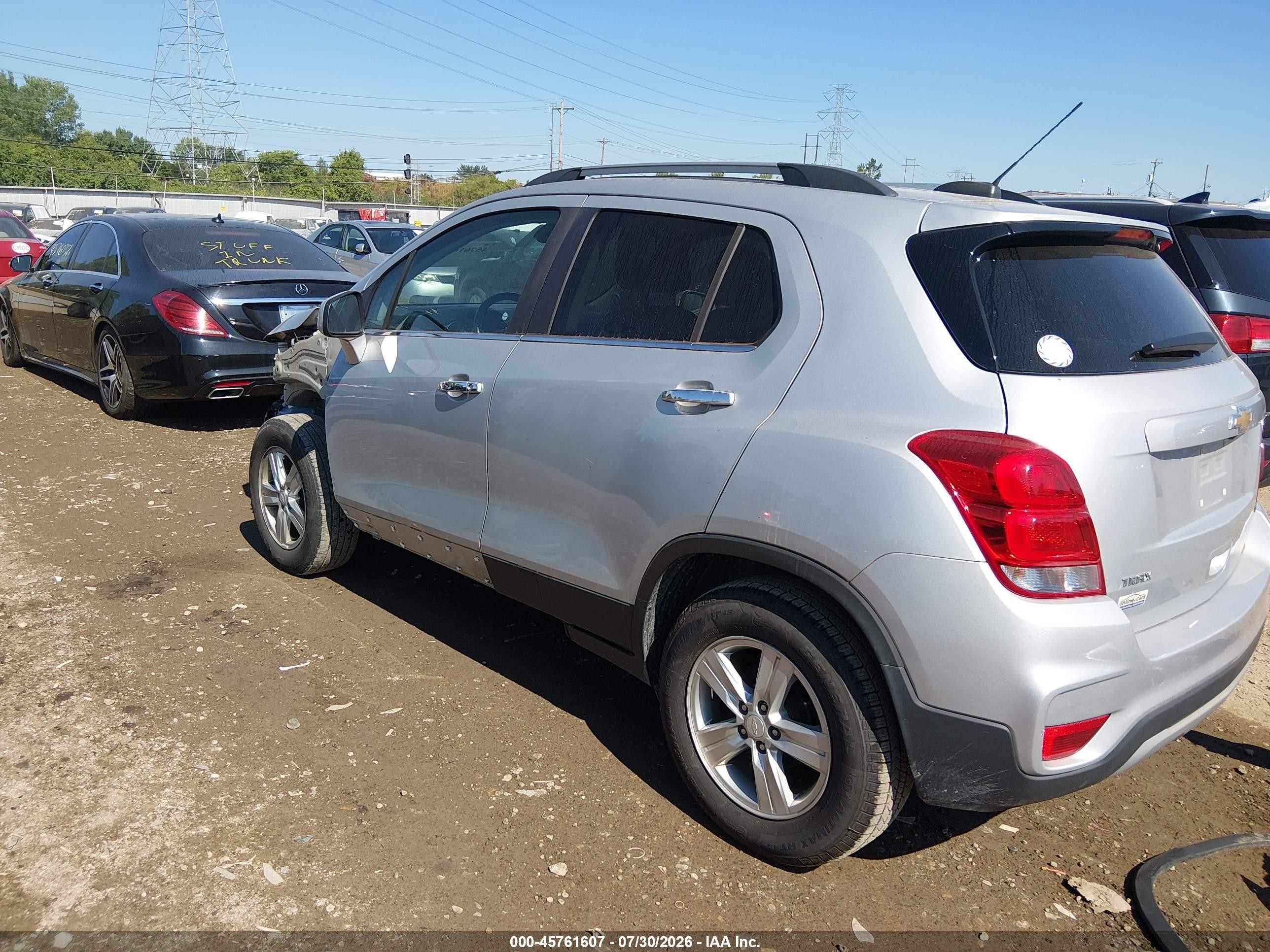2020 Chevrolet Trax Fwd Lt Silver vin: 3GNCJLSB7LL207915