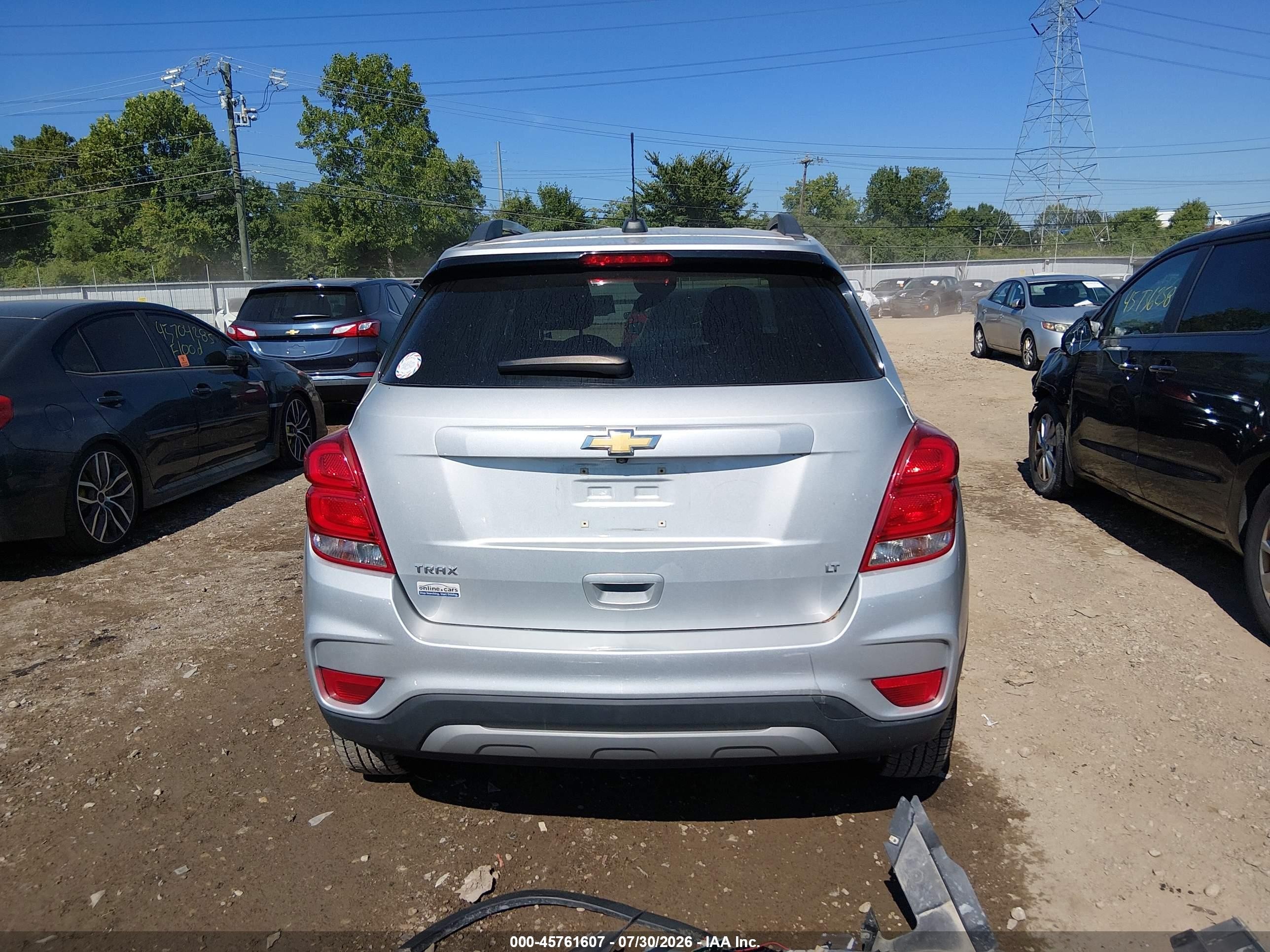 2020 Chevrolet Trax Fwd Lt Silver vin: 3GNCJLSB7LL207915
