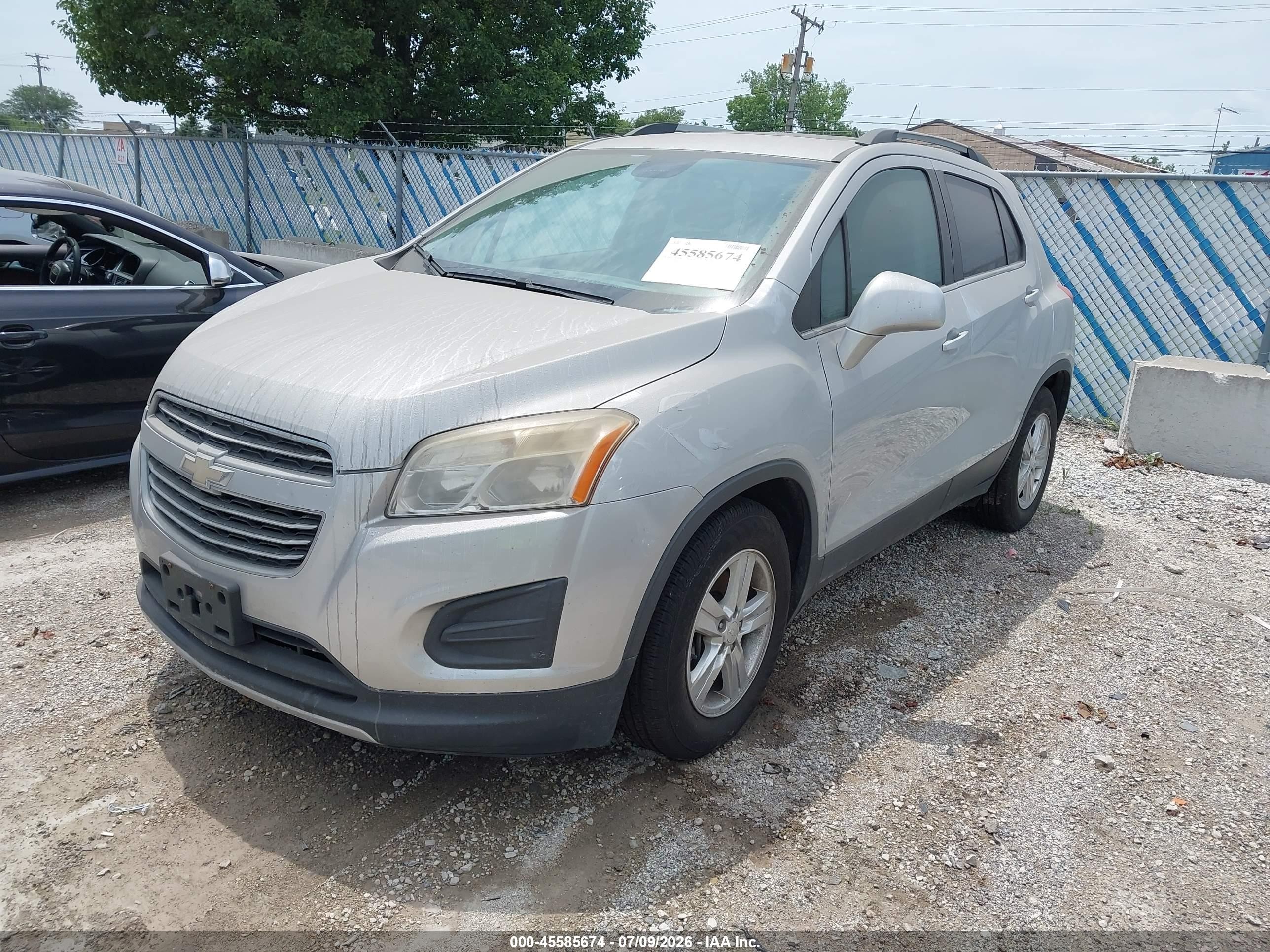 2015 Chevrolet Trax Lt Silver vin: 3GNCJLSB8FL229510