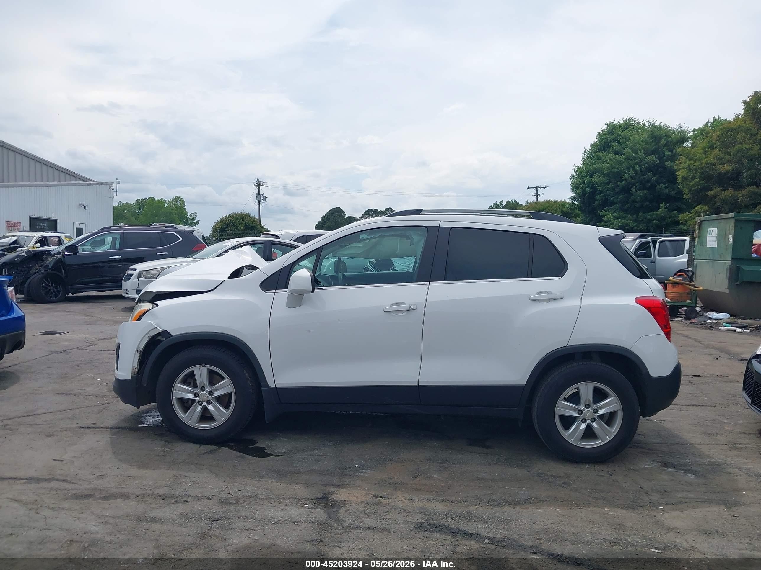 2015 Chevrolet Trax Lt White vin: 3GNCJLSBXFL170864
