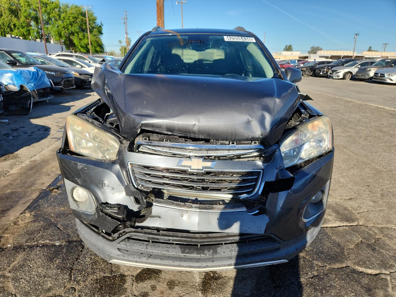 2016 Chevrolet Trax Ltz Black vin: 3GNCJMSB8GL187220 Damage: Front Bumper Reinforcement, Broken, Replacement Required