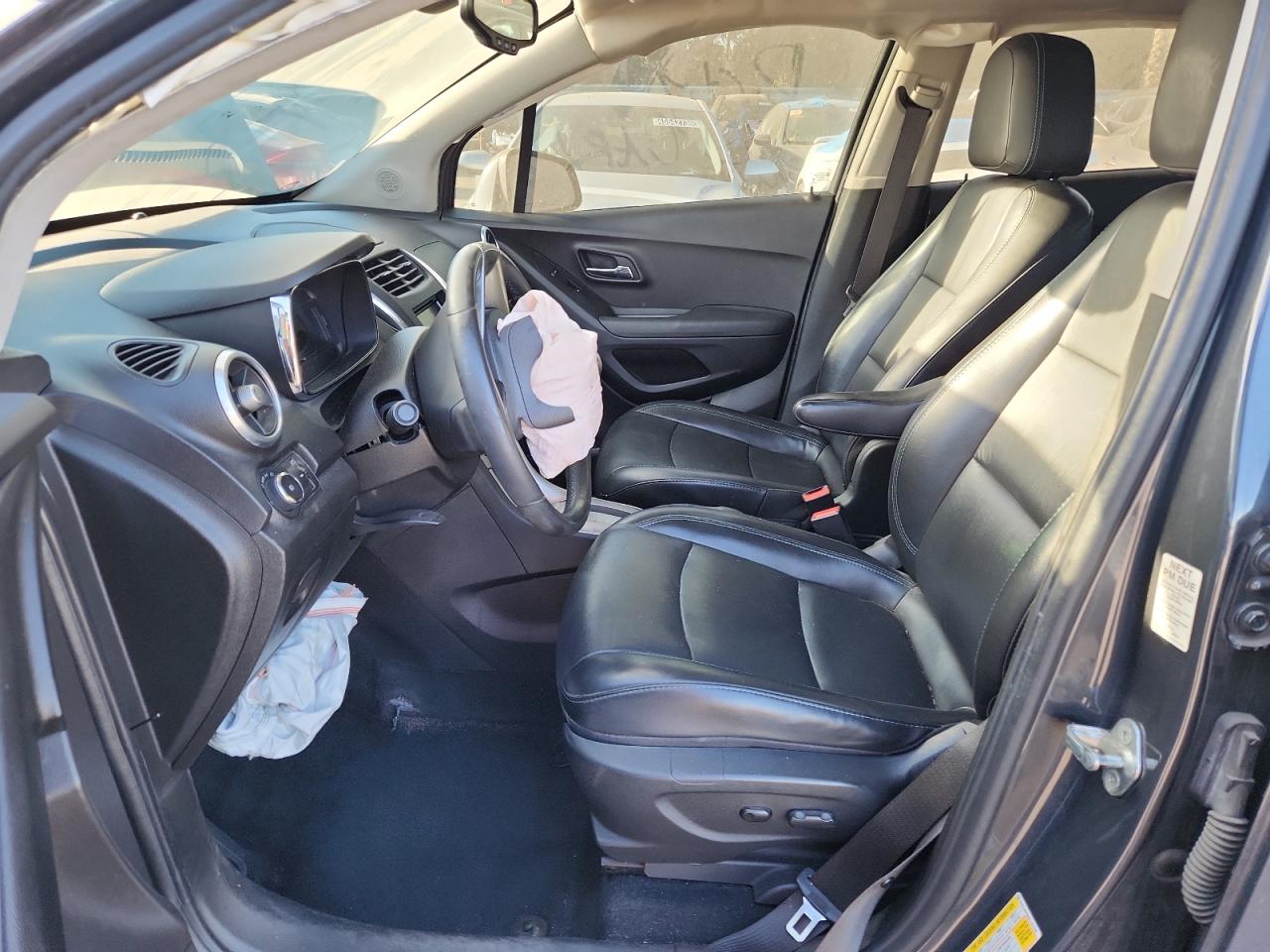 2016 Chevrolet Trax Ltz Black vin: 3GNCJMSB8GL187220 Damage: Airbag - Front Left, Deployed, Replacement Required