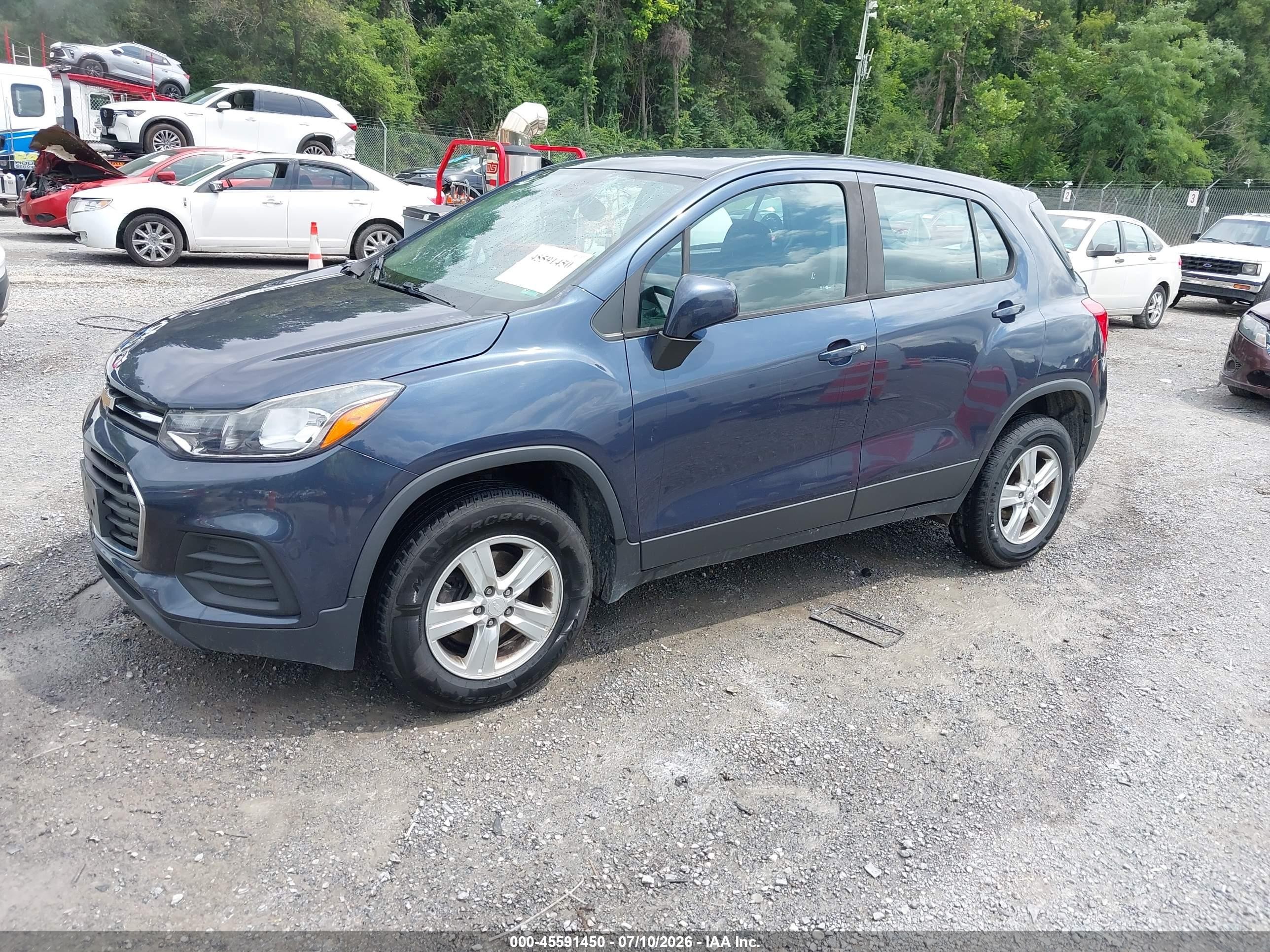 2018 Chevrolet Trax Ls Dark Blue vin: 3GNCJNSB9JL367433