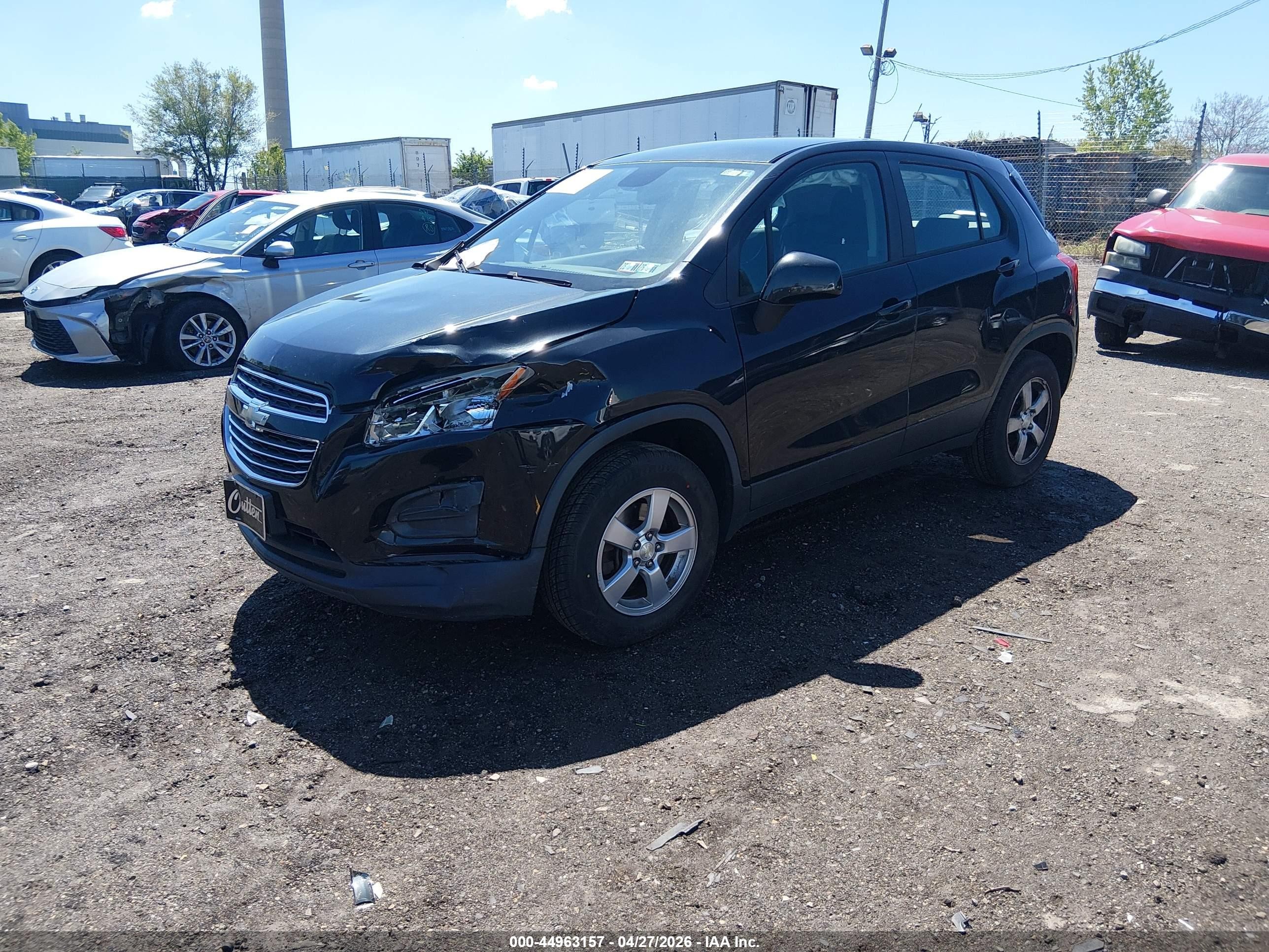 2015 Chevrolet Trax 1ls Черный vin: 3GNCJPSB2FL254507