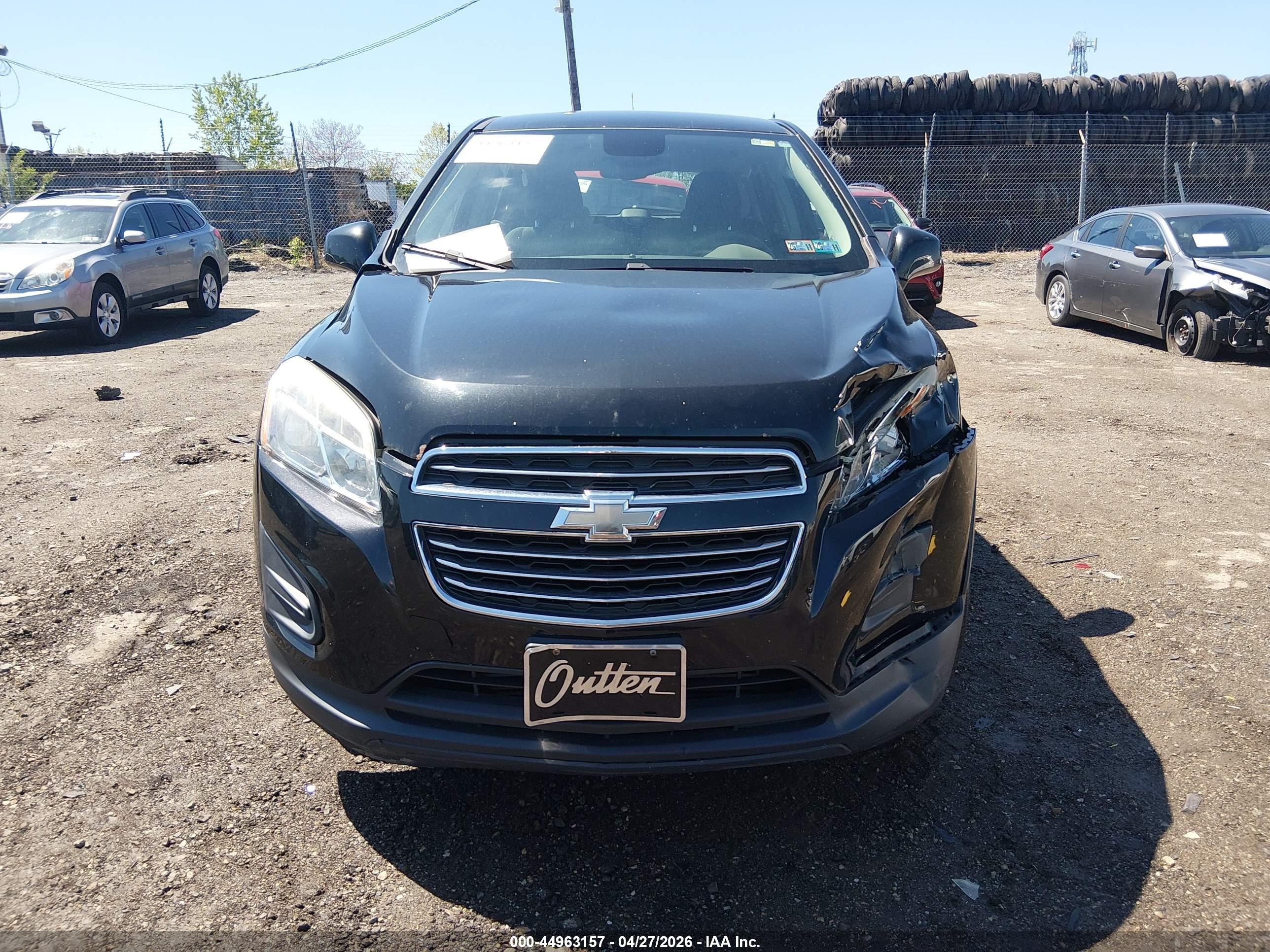 2015 Chevrolet Trax 1ls Черный vin: 3GNCJPSB2FL254507