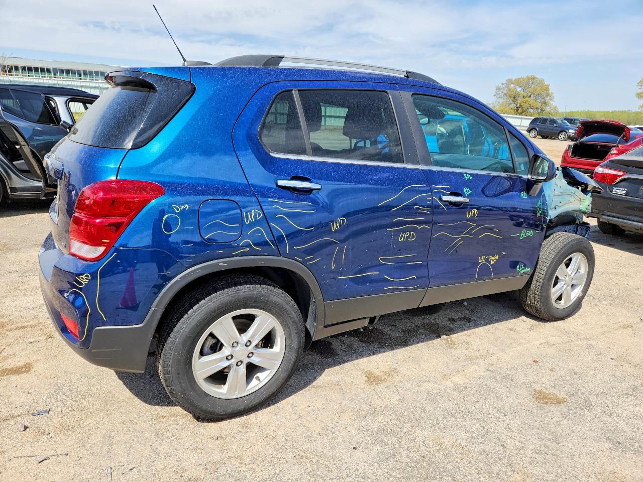 2019 Chevrolet Trax 1lt Blue vin: 3GNCJPSB2KL180273