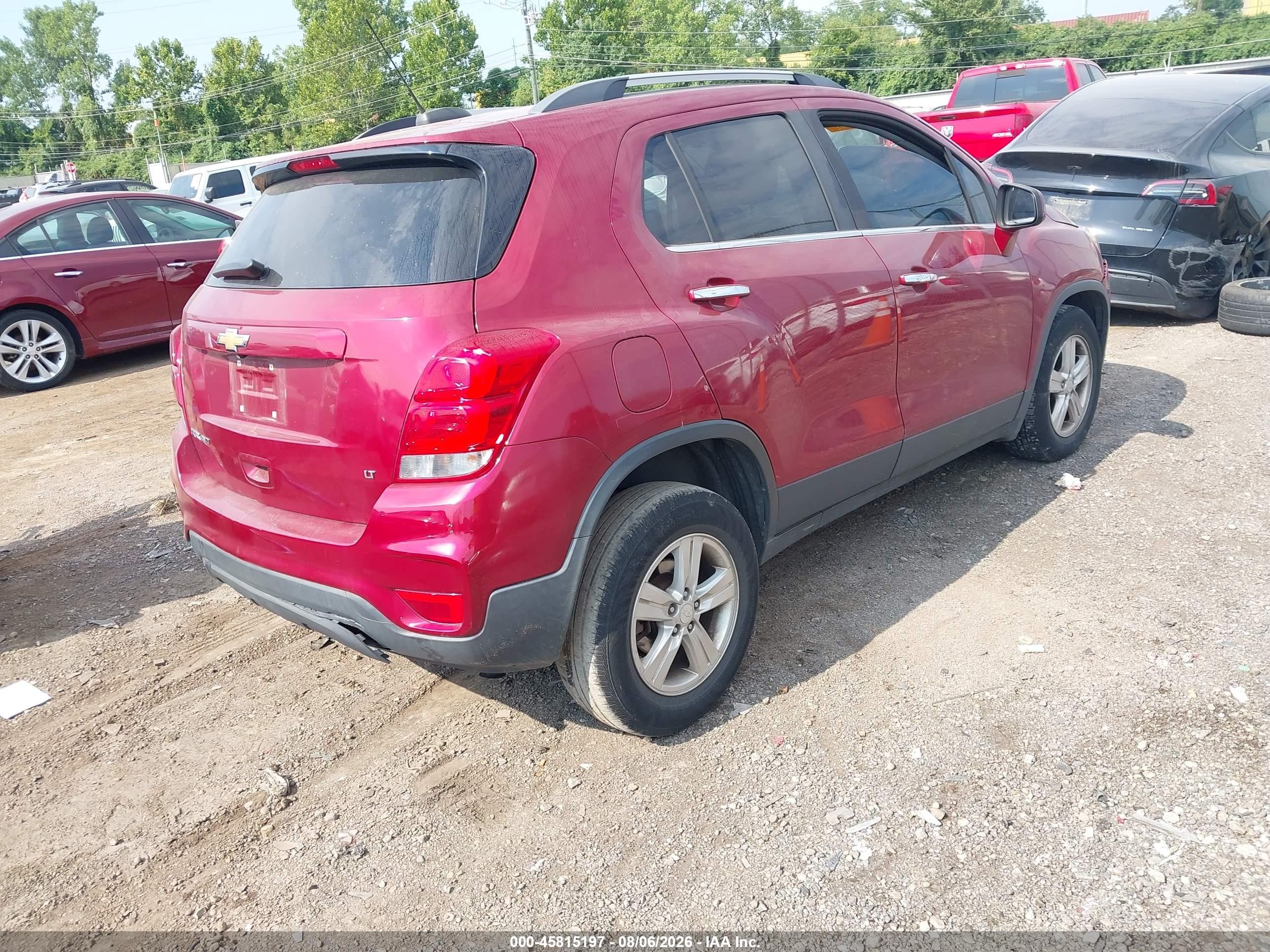 2018 Chevrolet Trax Lt Бордовый vin: 3GNCJPSB3JL151802