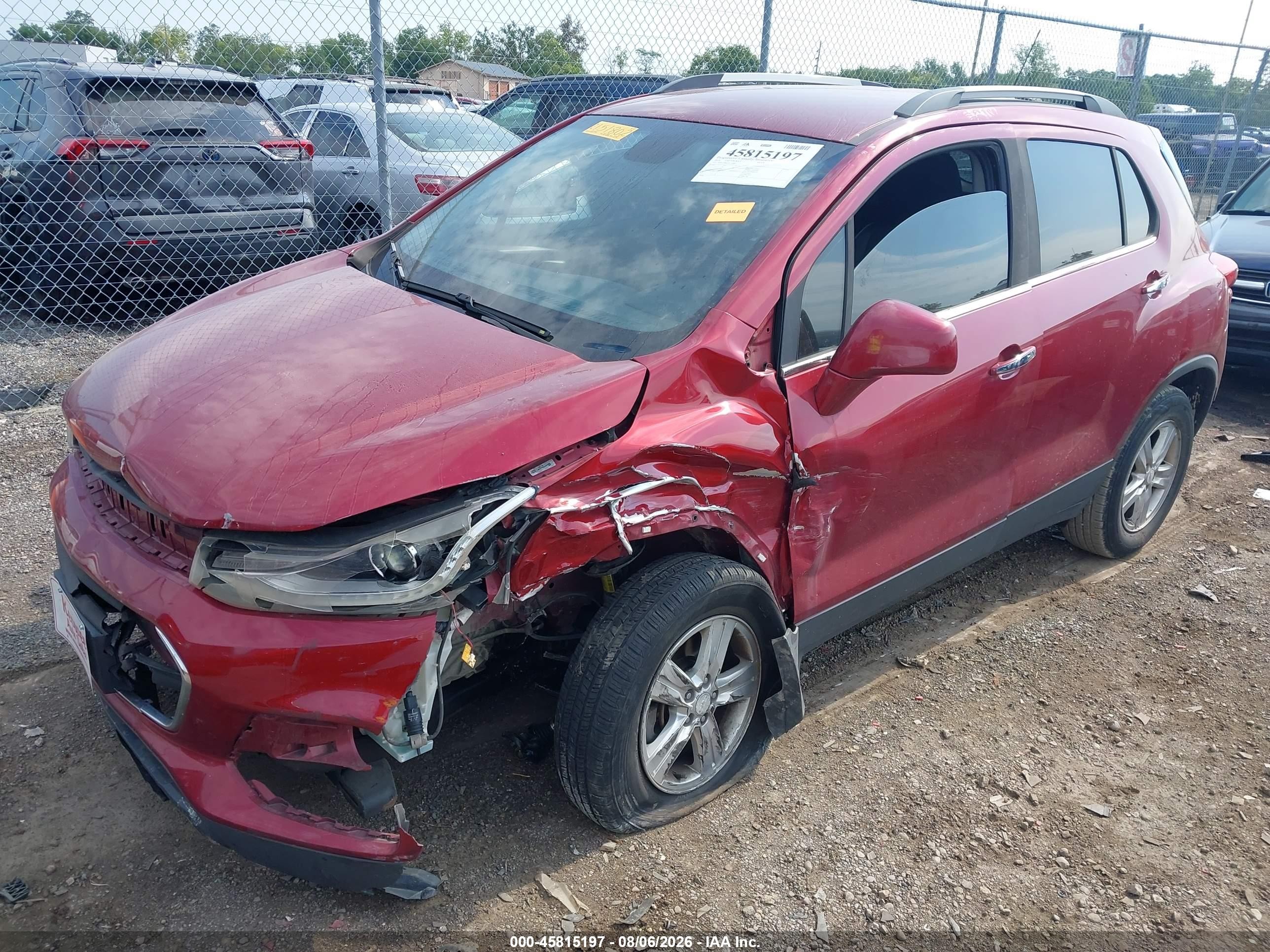 2018 Chevrolet Trax Lt Бордовый vin: 3GNCJPSB3JL151802