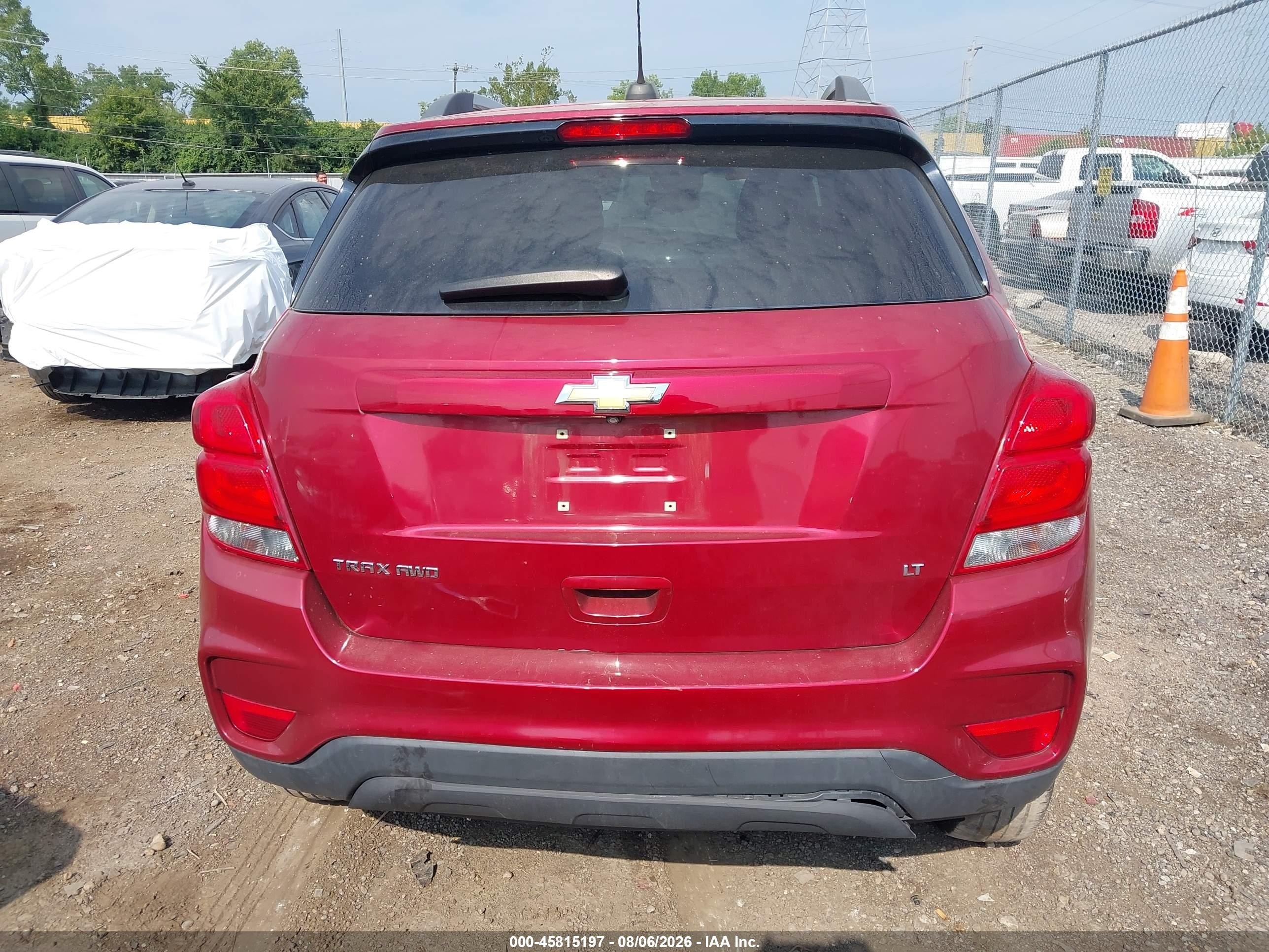 2018 Chevrolet Trax Lt Бордовый vin: 3GNCJPSB3JL151802