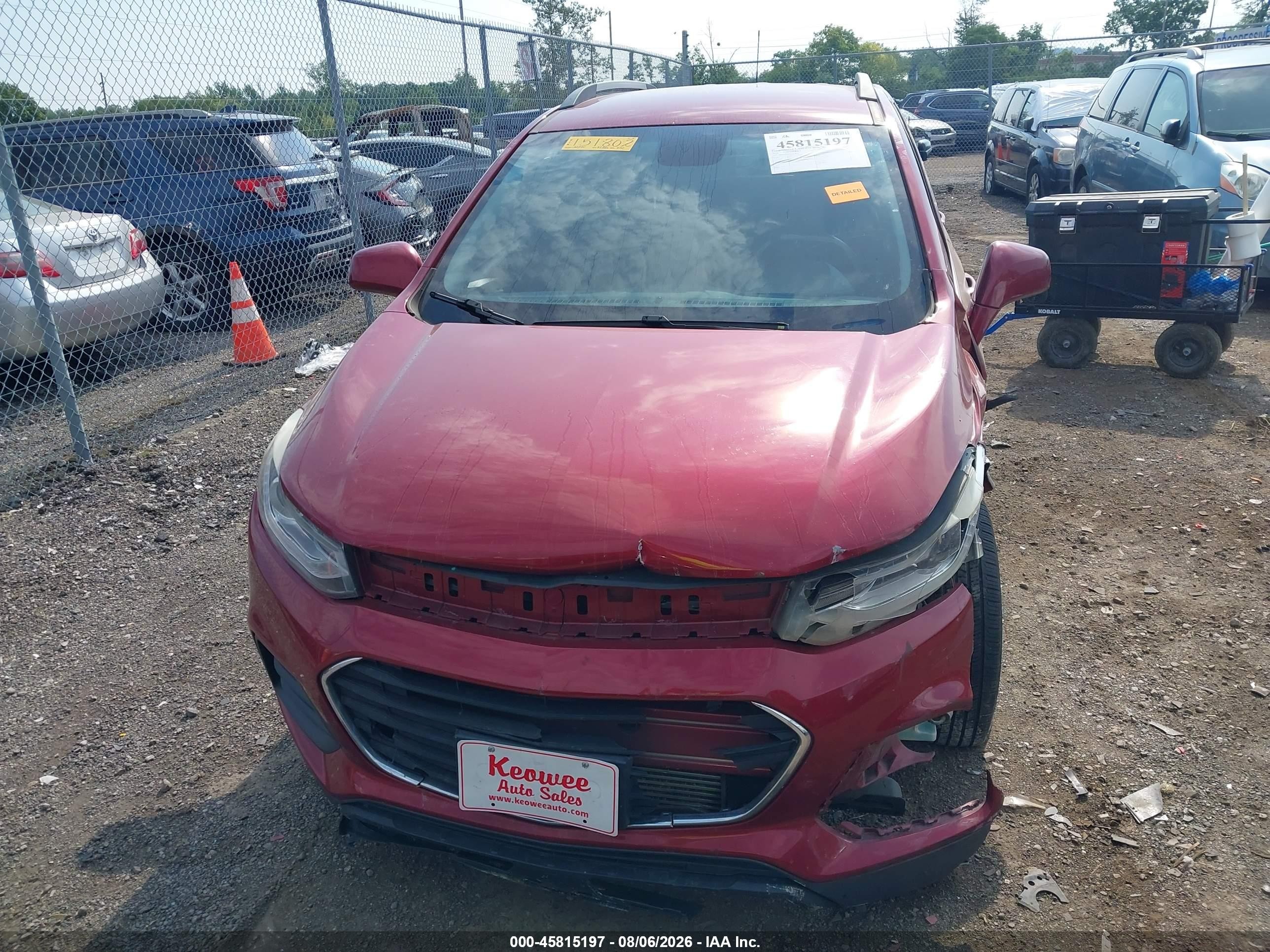 2018 Chevrolet Trax Lt Бордовый vin: 3GNCJPSB3JL151802