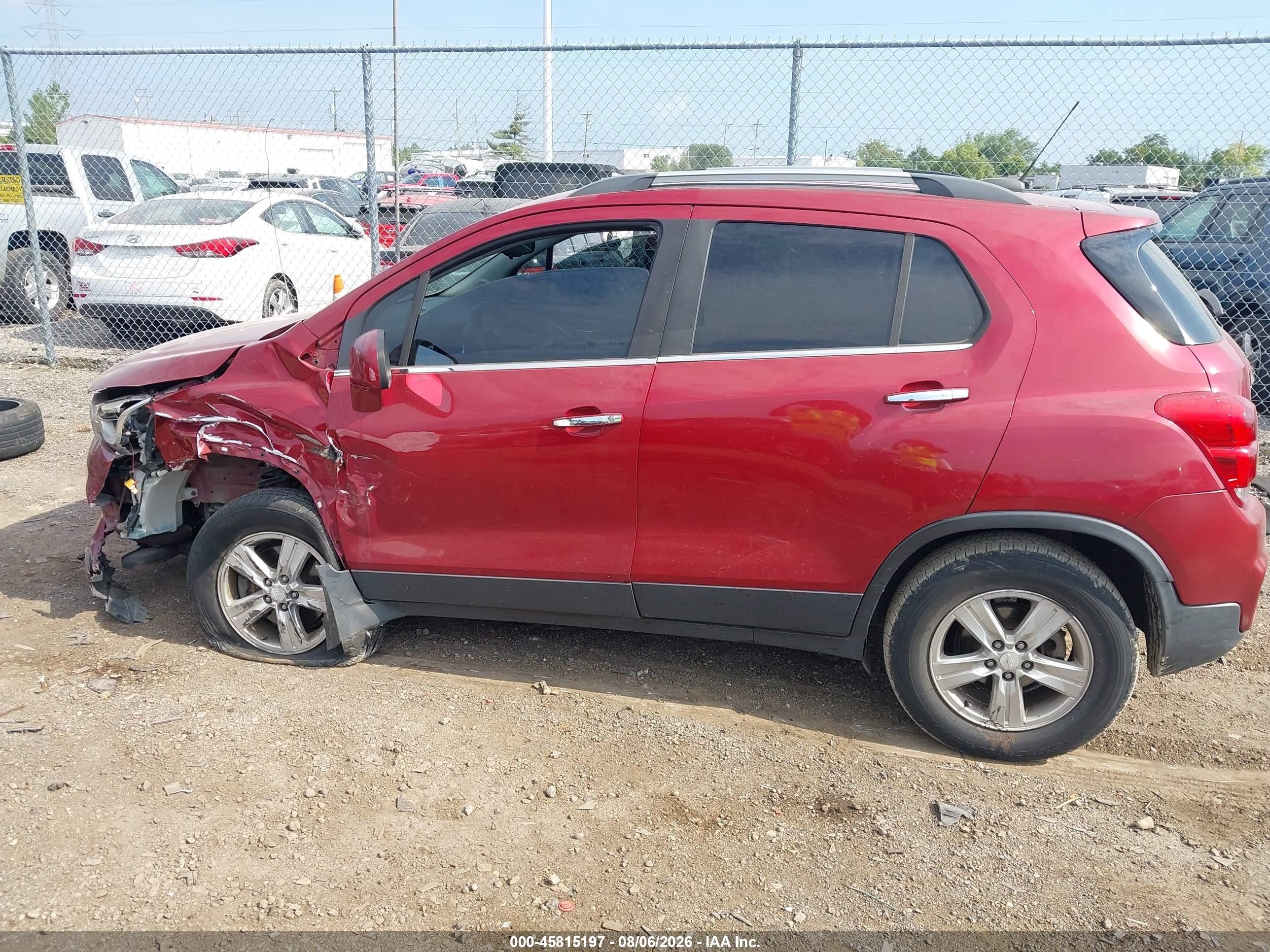 2018 Chevrolet Trax Lt Бордовый vin: 3GNCJPSB3JL151802