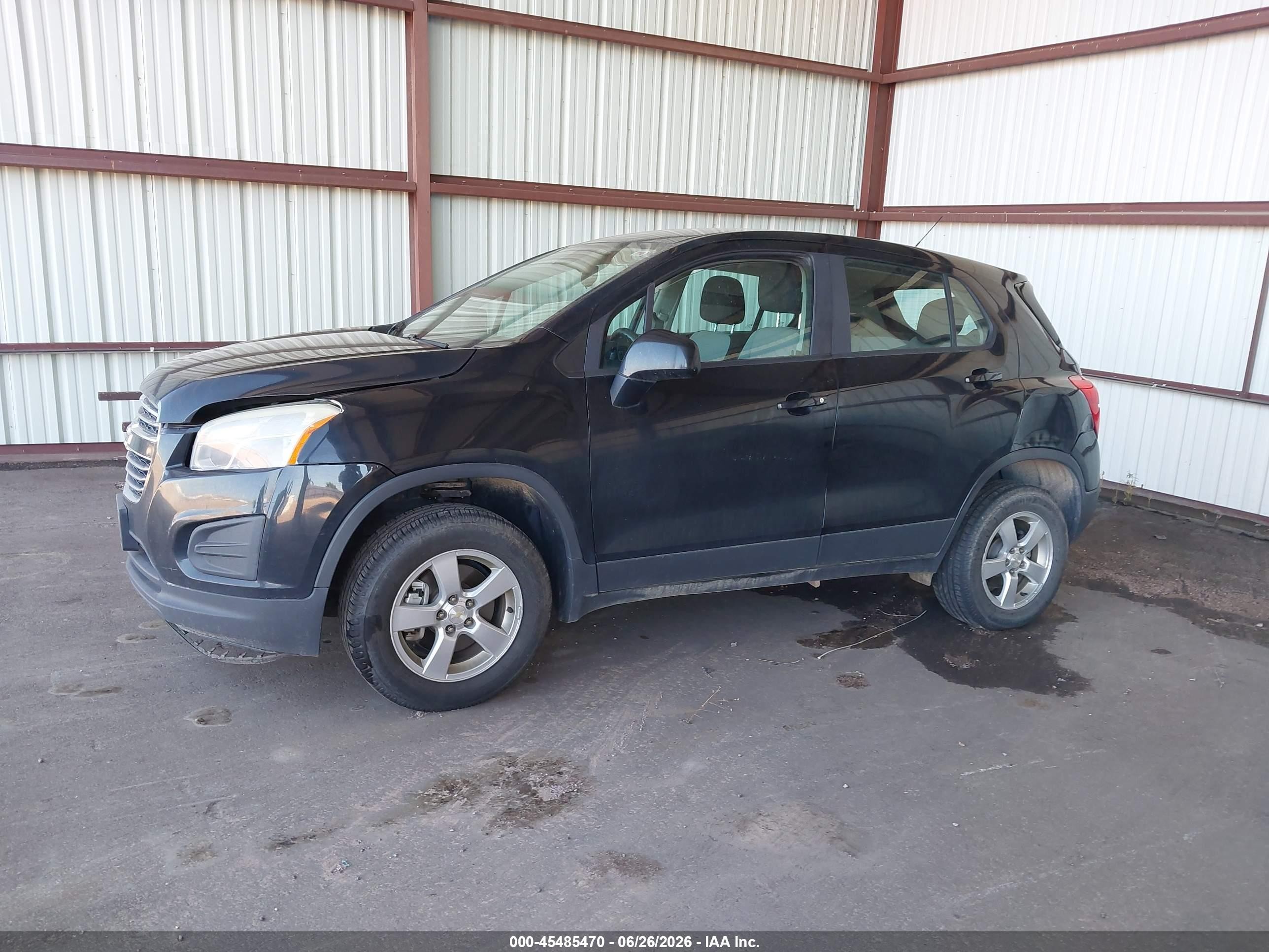 2015 Chevrolet Trax Ls Черный vin: 3GNCJPSB9FL252012