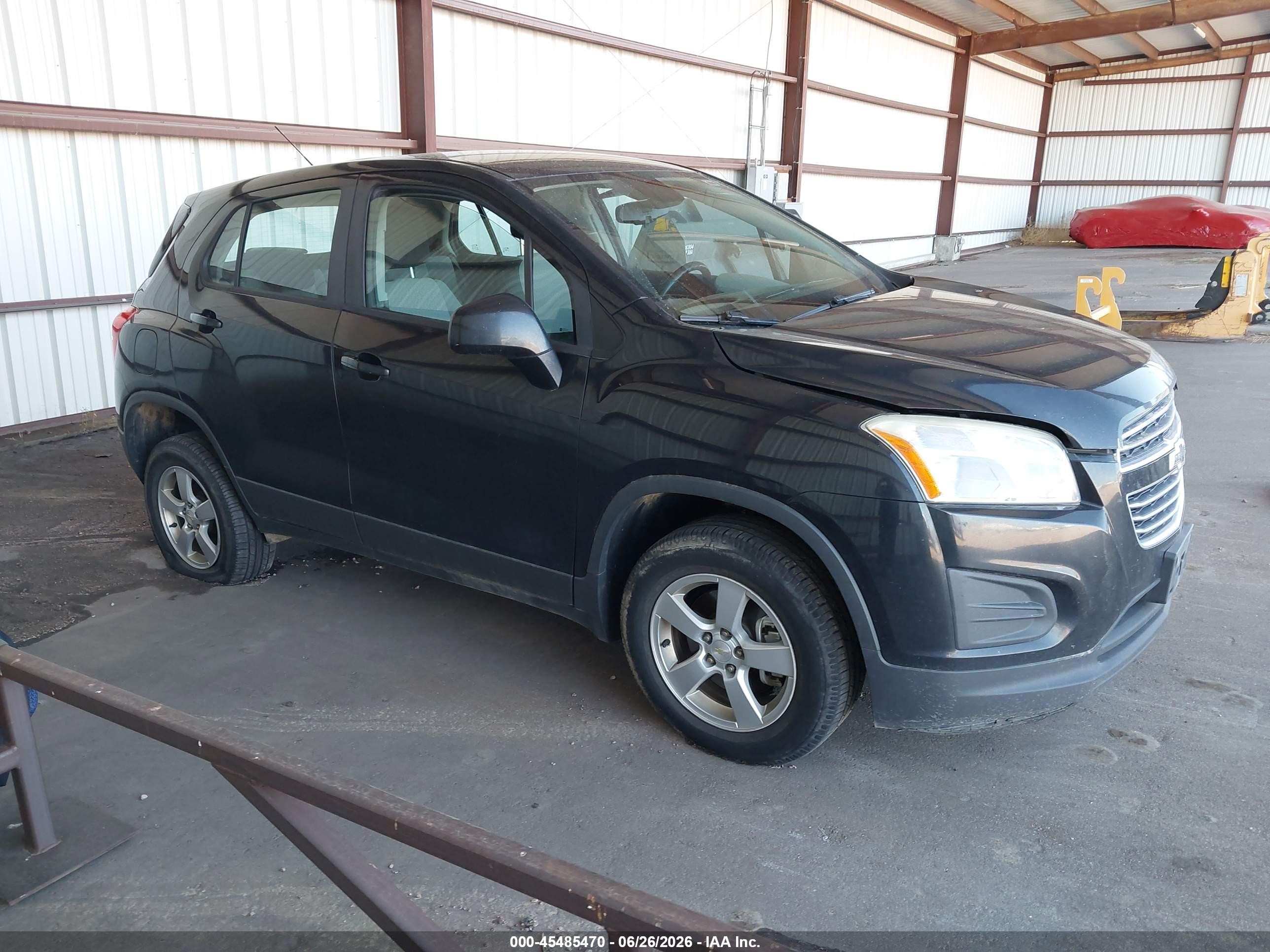 2015 Chevrolet Trax Ls Черный vin: 3GNCJPSB9FL252012