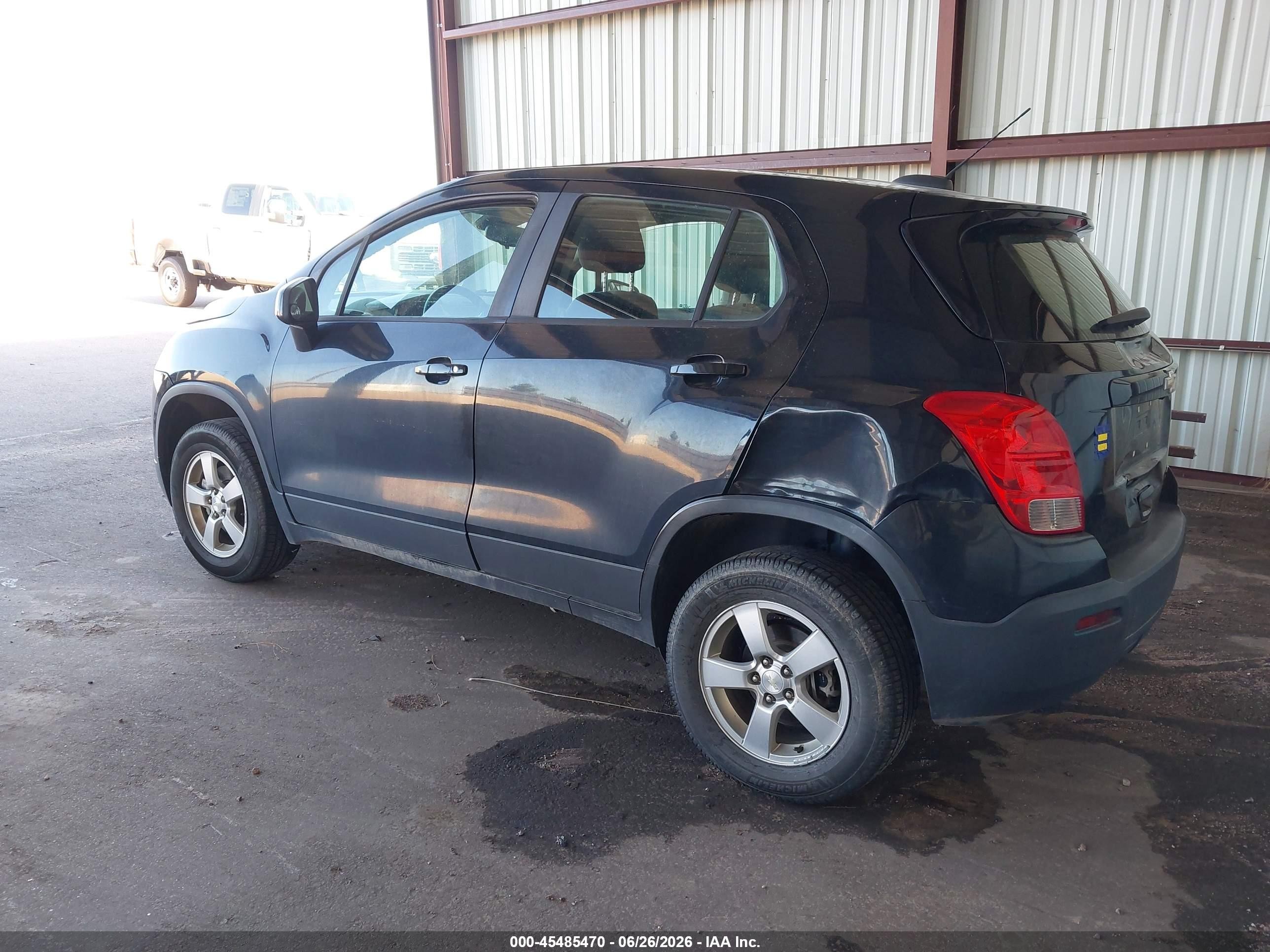2015 Chevrolet Trax Ls Черный vin: 3GNCJPSB9FL252012