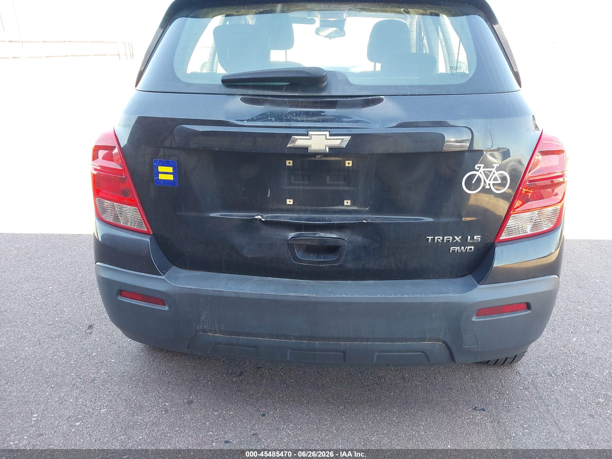 2015 Chevrolet Trax Ls Черный vin: 3GNCJPSB9FL252012