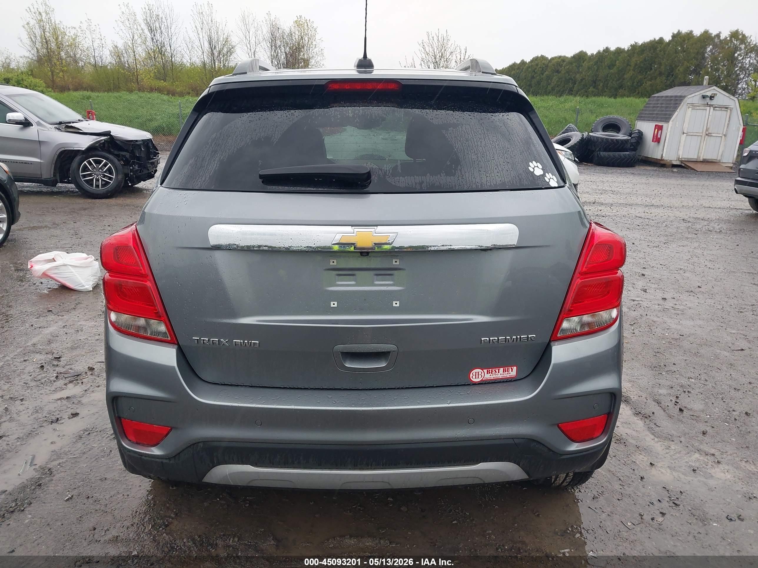 2020 Chevrolet Trax Awd Premier Gray vin: 3GNCJRSB0LL207628