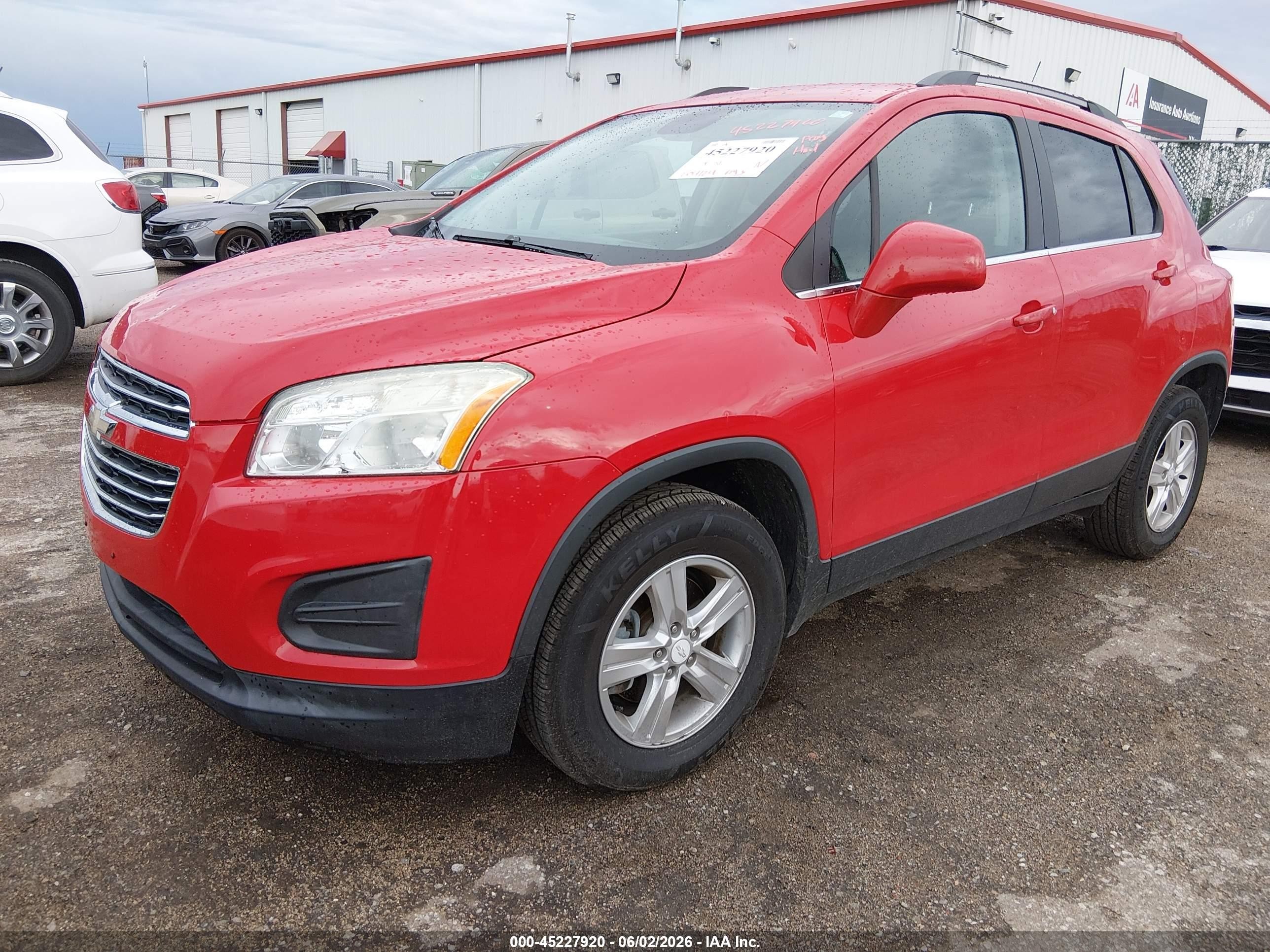 2015 Chevrolet Trax Lt Красный vin: 3GNCJRSB2FL206811