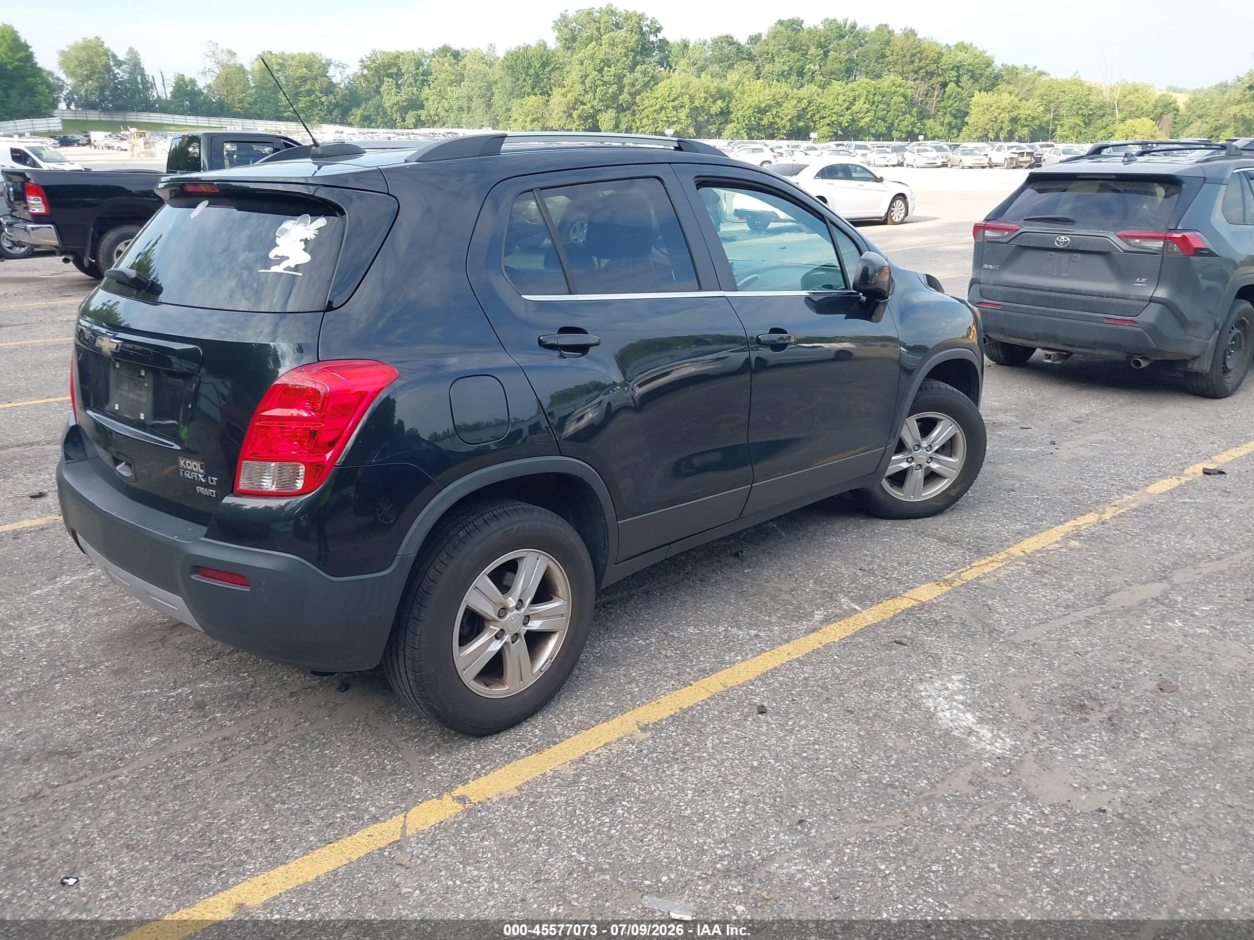 2015 Chevrolet Trax Lt Black vin: 3GNCJRSB2FL207876