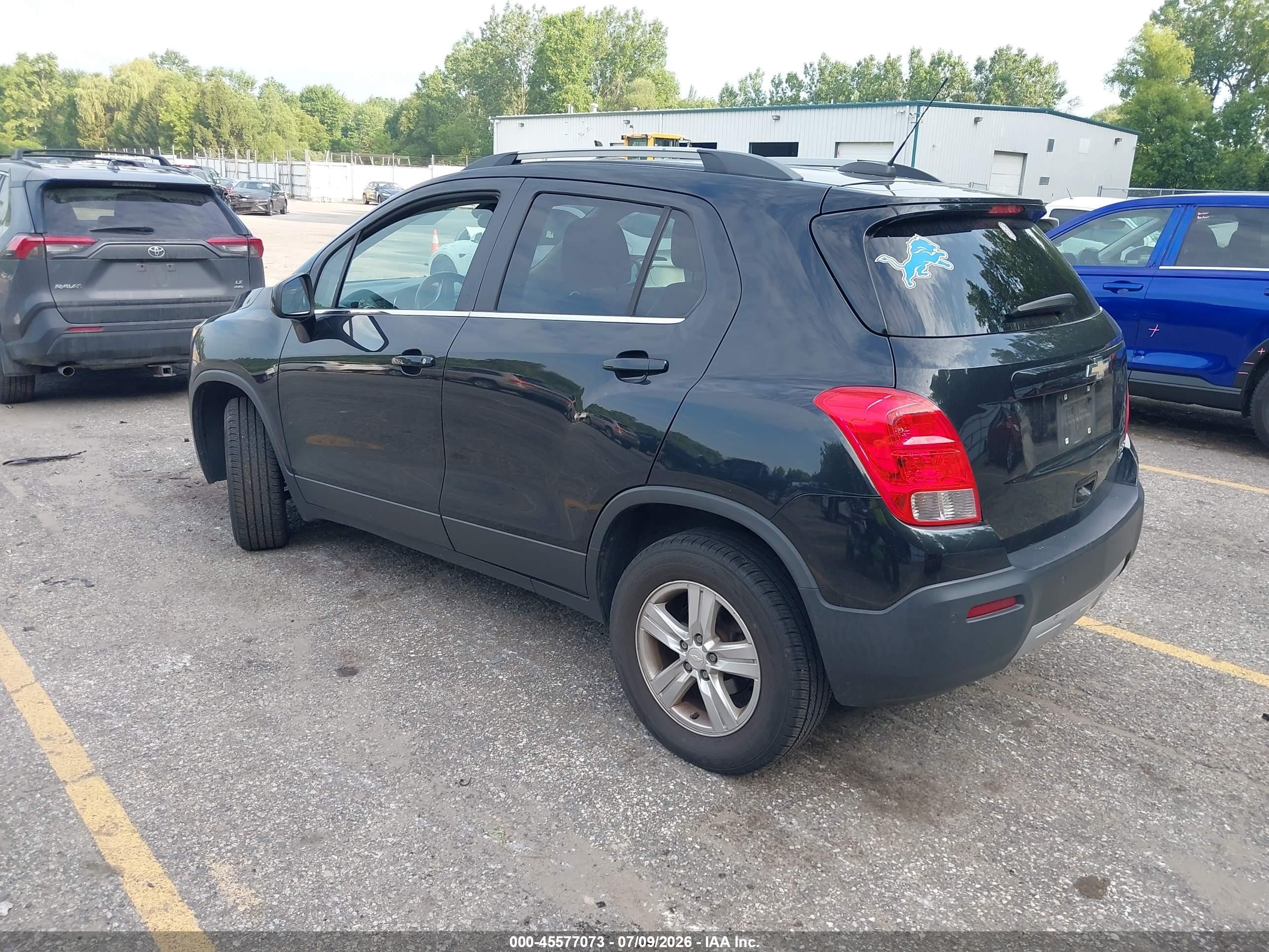 2015 Chevrolet Trax Lt Black vin: 3GNCJRSB2FL207876