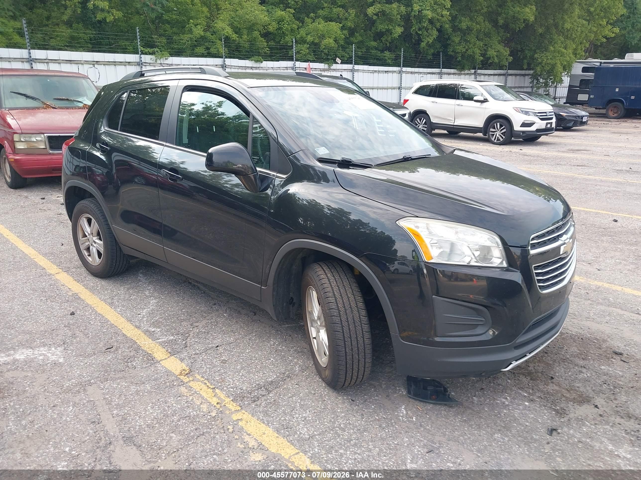 2015 Chevrolet Trax Lt Black vin: 3GNCJRSB2FL207876