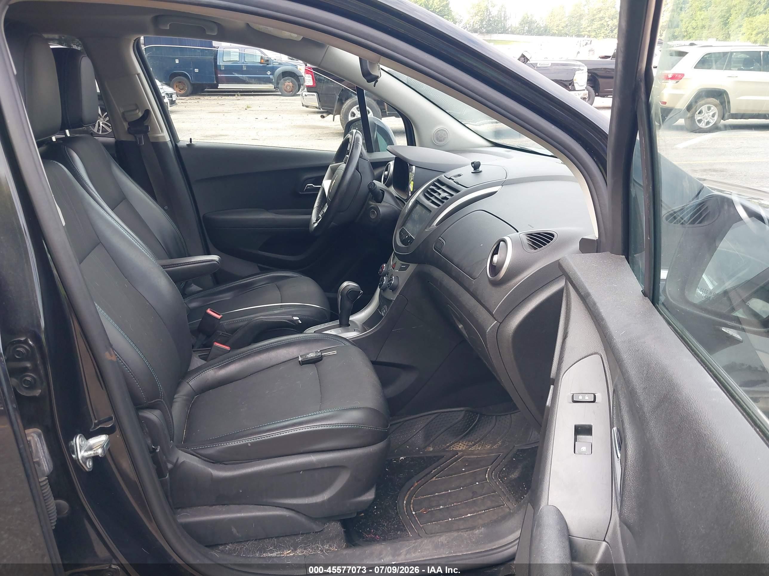 2015 Chevrolet Trax Lt Black vin: 3GNCJRSB2FL207876